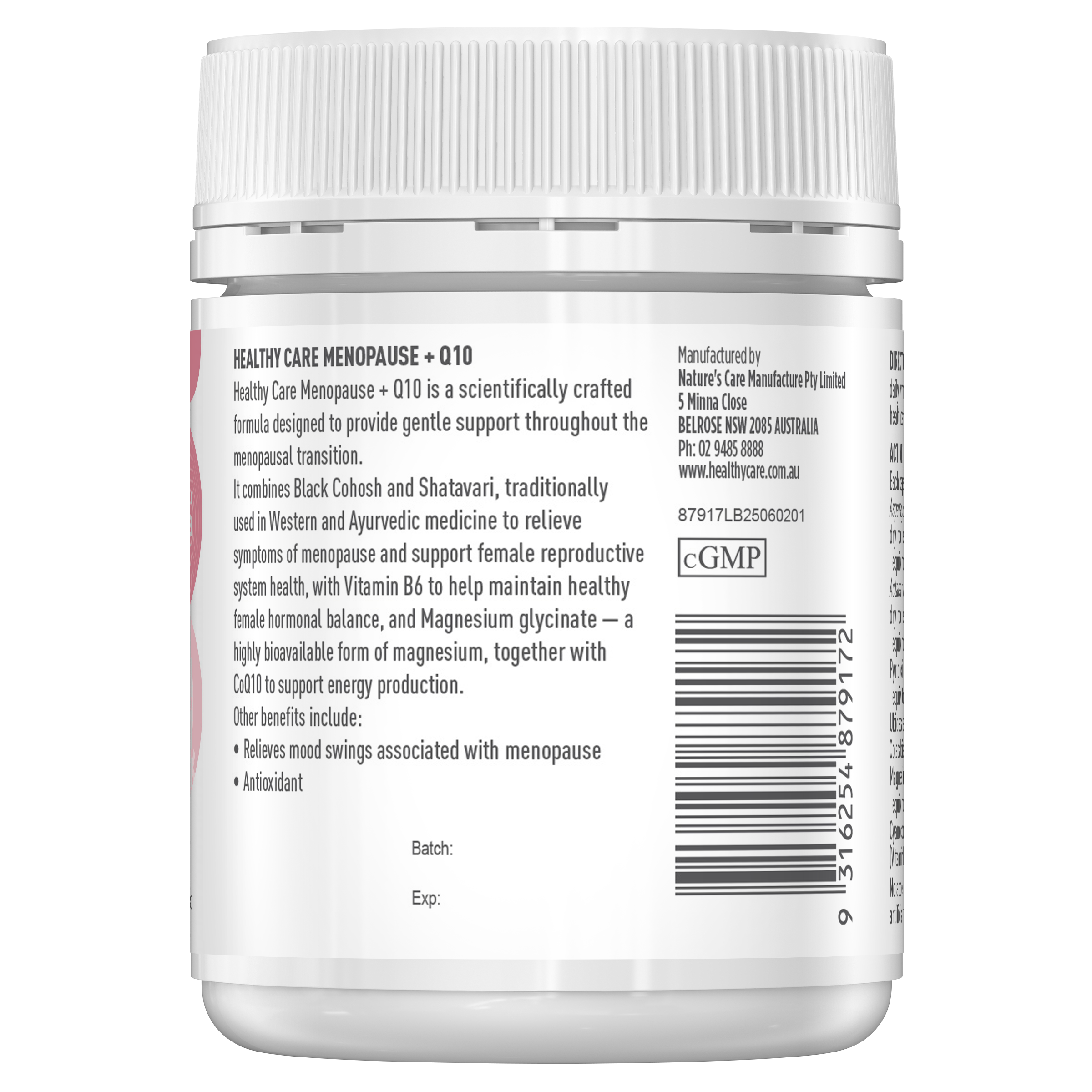 Healthy Care Plus Menopause+Q10 60 Capsules