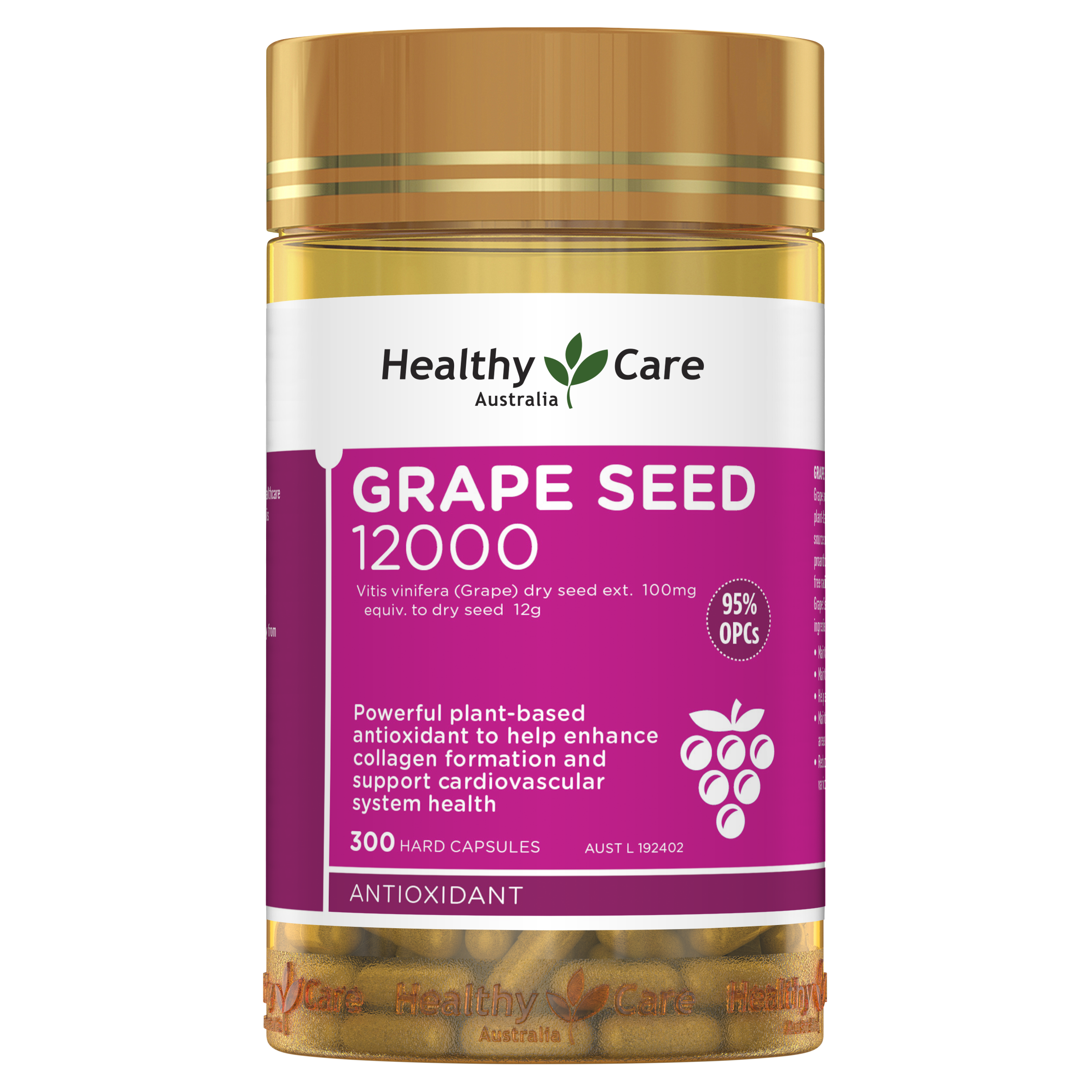 Healthy Care Grape Seed 12000 - 300 Capsules