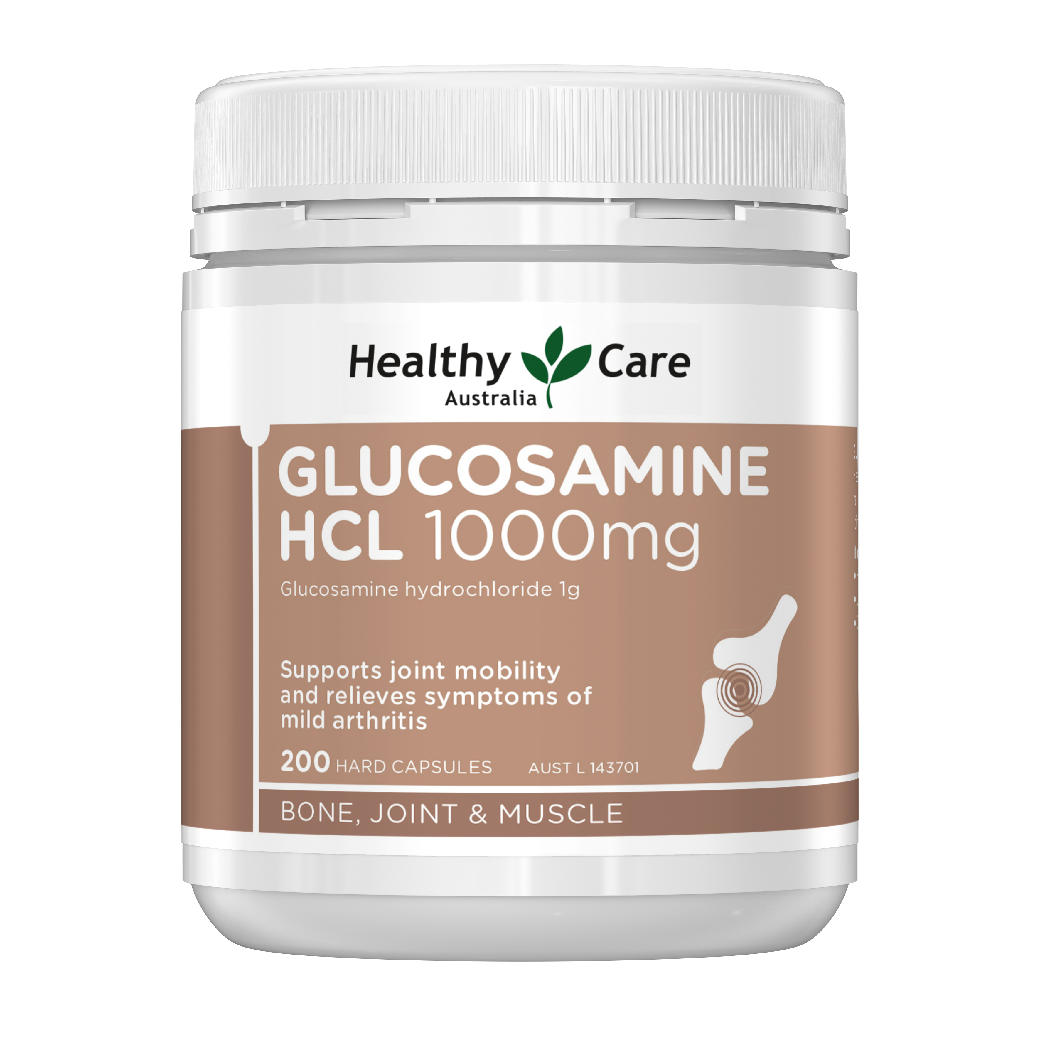 Healthy Care Glucosamine HCL 1000mg - 200 Capsules