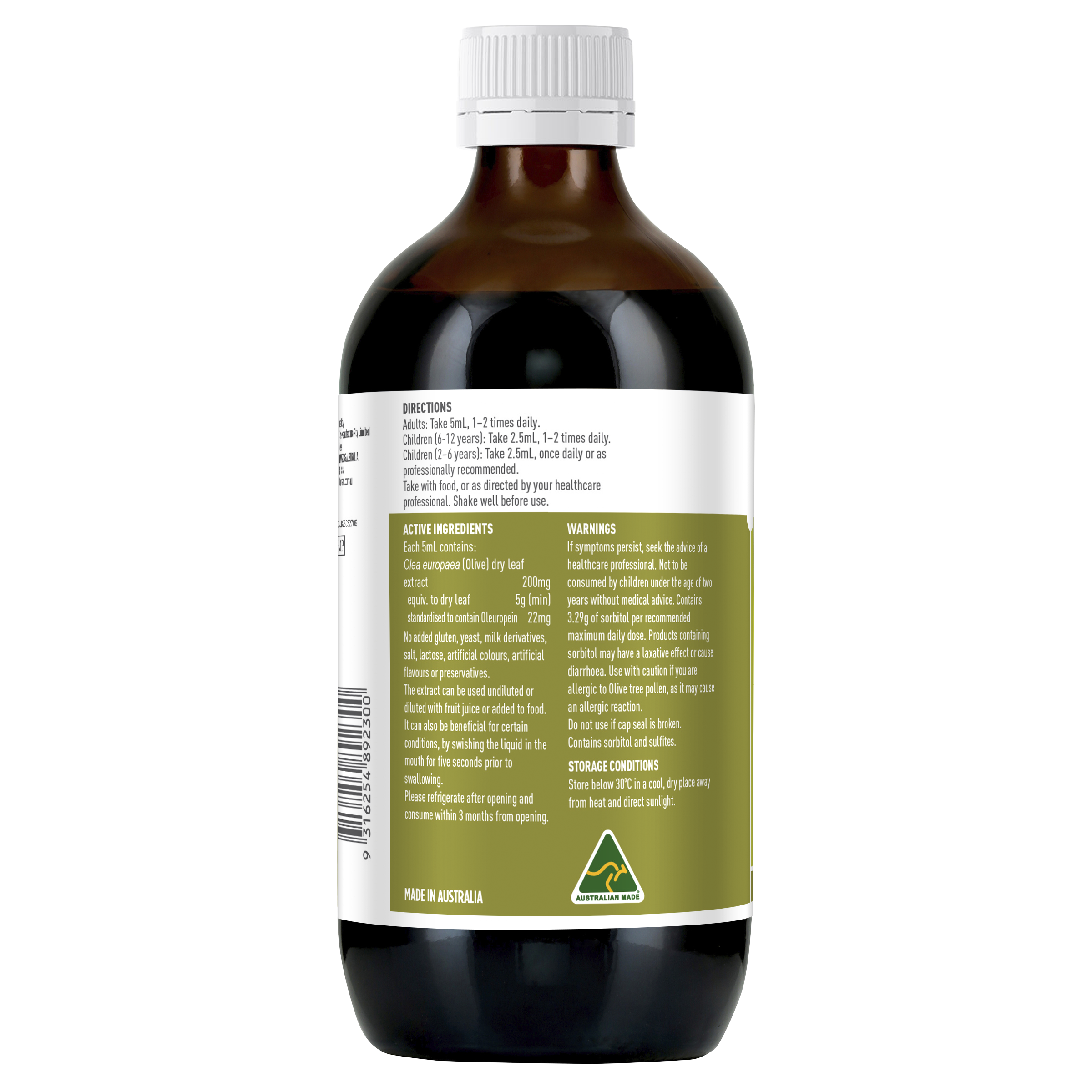 Ekstrak Daun Zaitun Perisa Pear 500mL