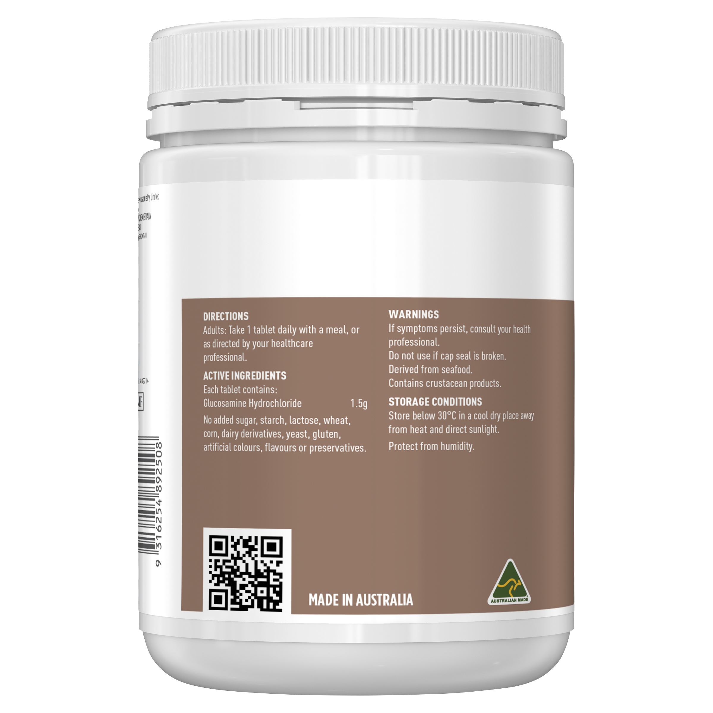 Healthy Care 氨基葡萄糖盐酸盐 1500 毫克 - 400 片