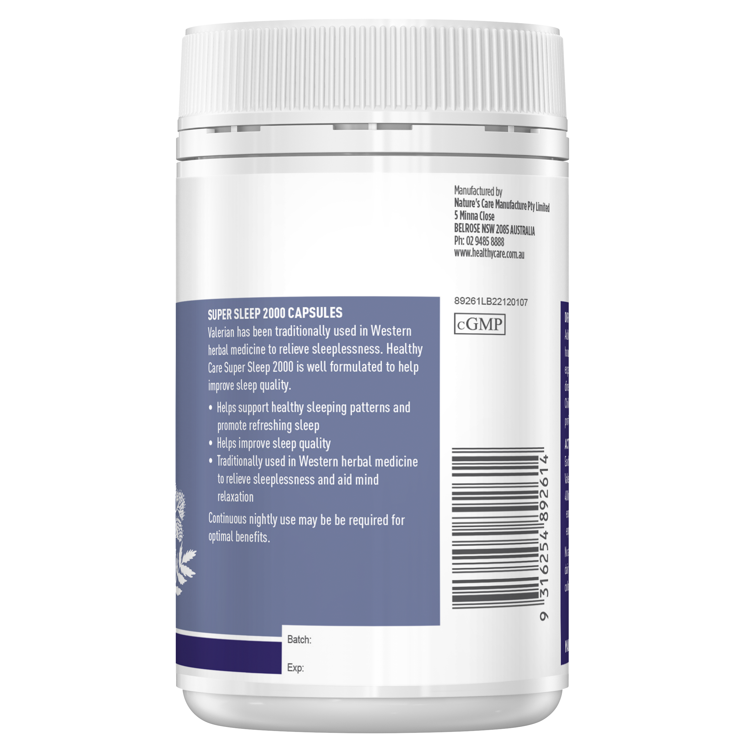 Healthy Care 超级睡眠 2000 -100 粒