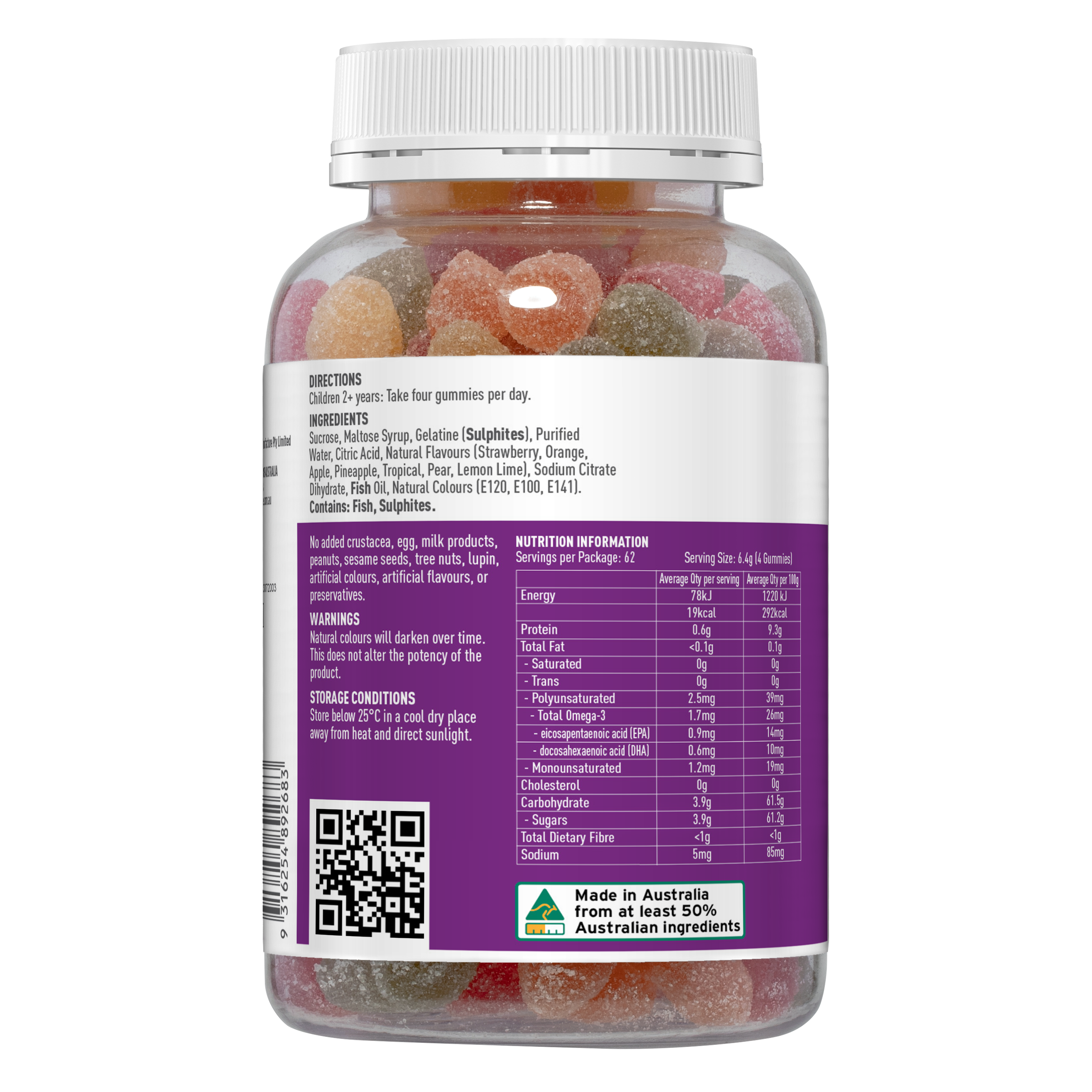 Healthy Care Gummies Omega-3 - 250 Gummies