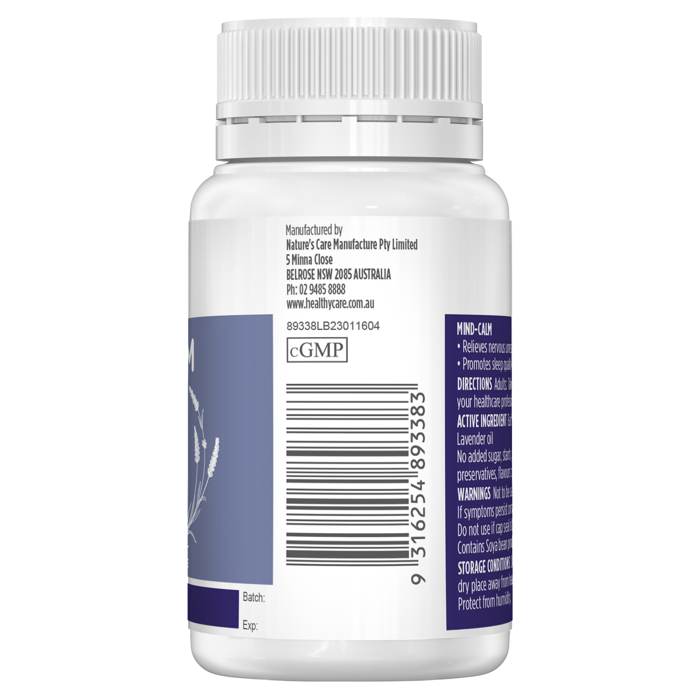 Healthy Care Mind-Calm - 60 Capsules - Healthy Care Australia