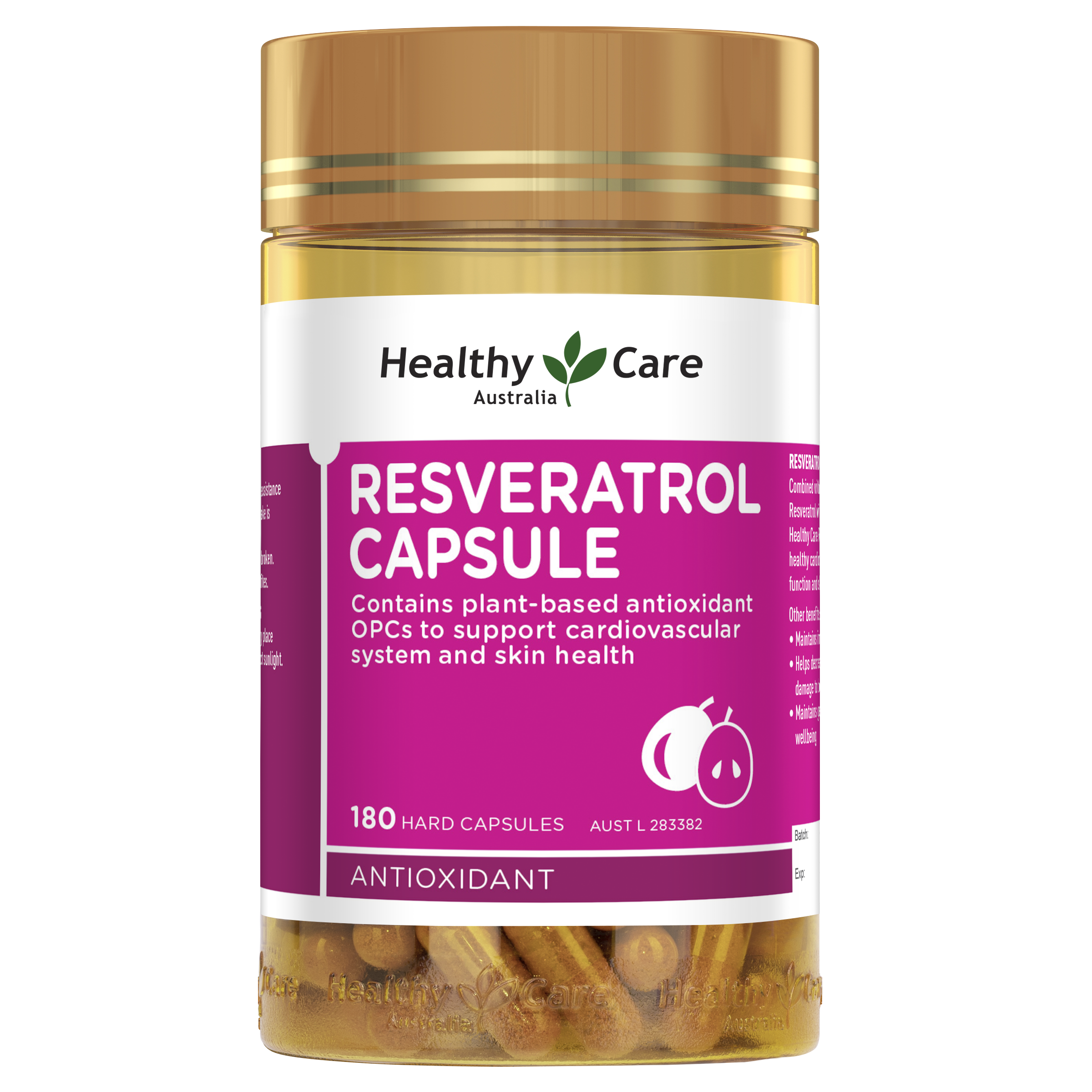 Healthy Care Resveratrol Capsule - 180 Capsules