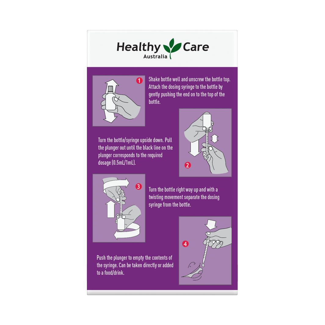 Healthy Care Vitamin D Kids Liquid 20mL - Healthy Care Australia