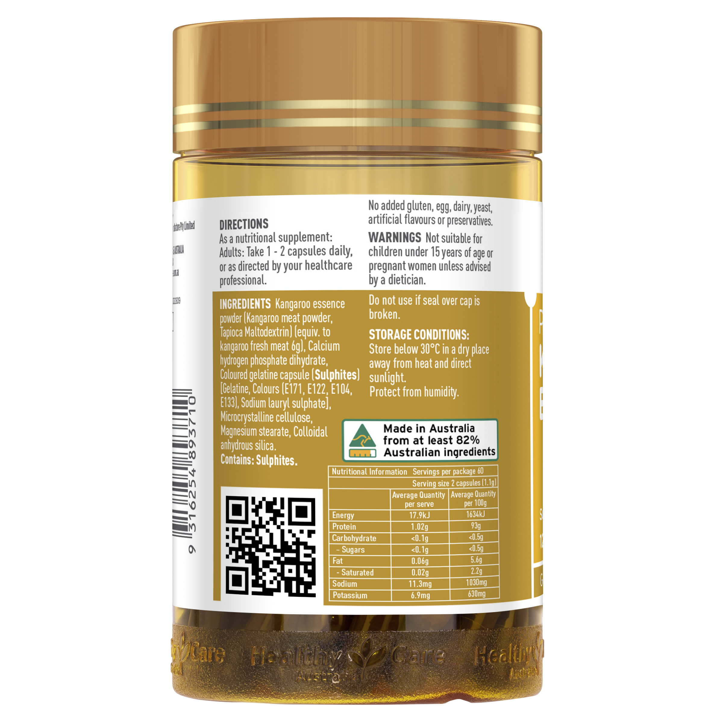 Healthy Care Kangaroo Essence - 120 Capsules