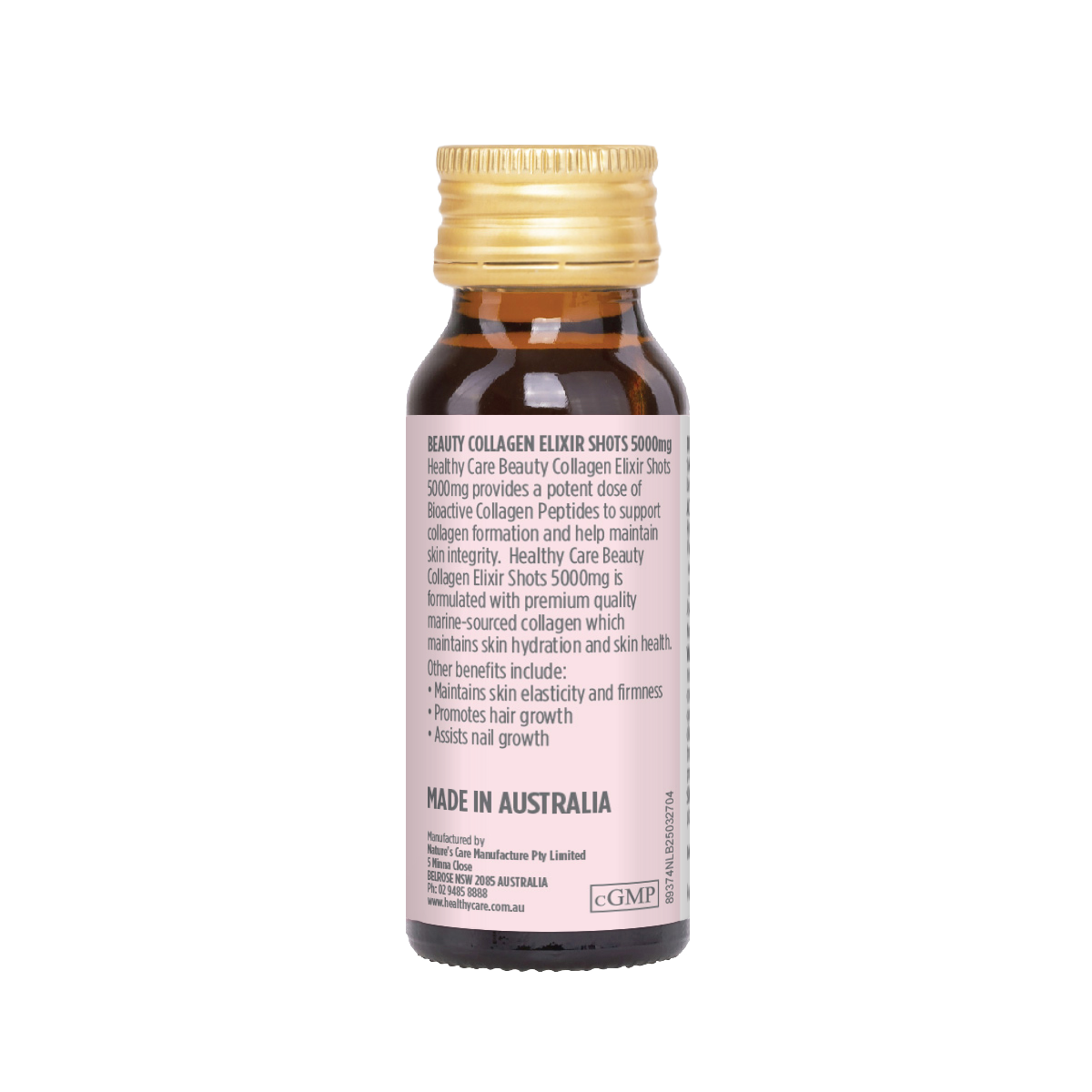 Healthy Care Beauty Collagen Elixir Shots 5,000mg 25mL x 7 bottles