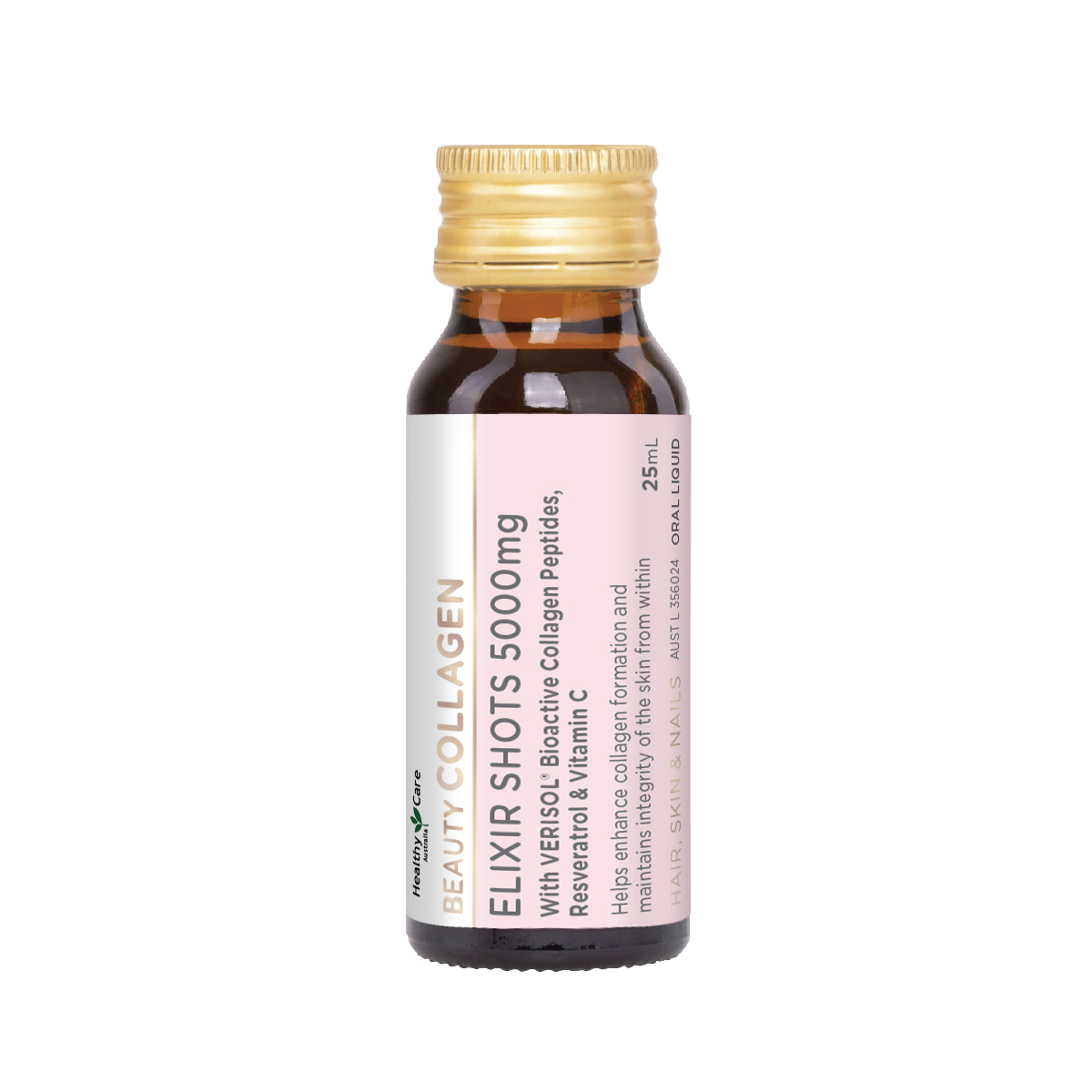 Healthy Care Beauty Collagen Elixir Shots 5,000mg 25mL x 7 bottles