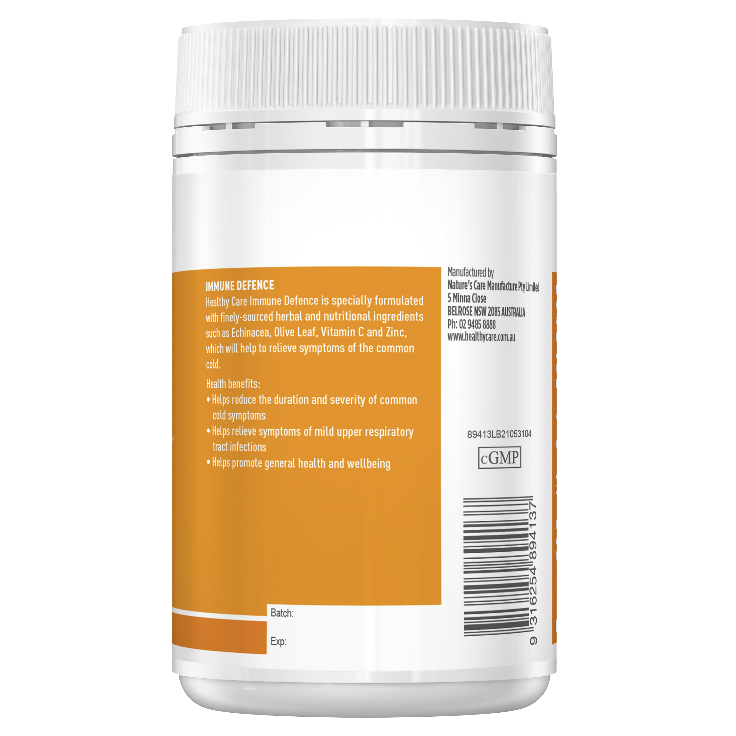 Healthy Care Immune Defence 120 Tablets - Healthy Care Australia