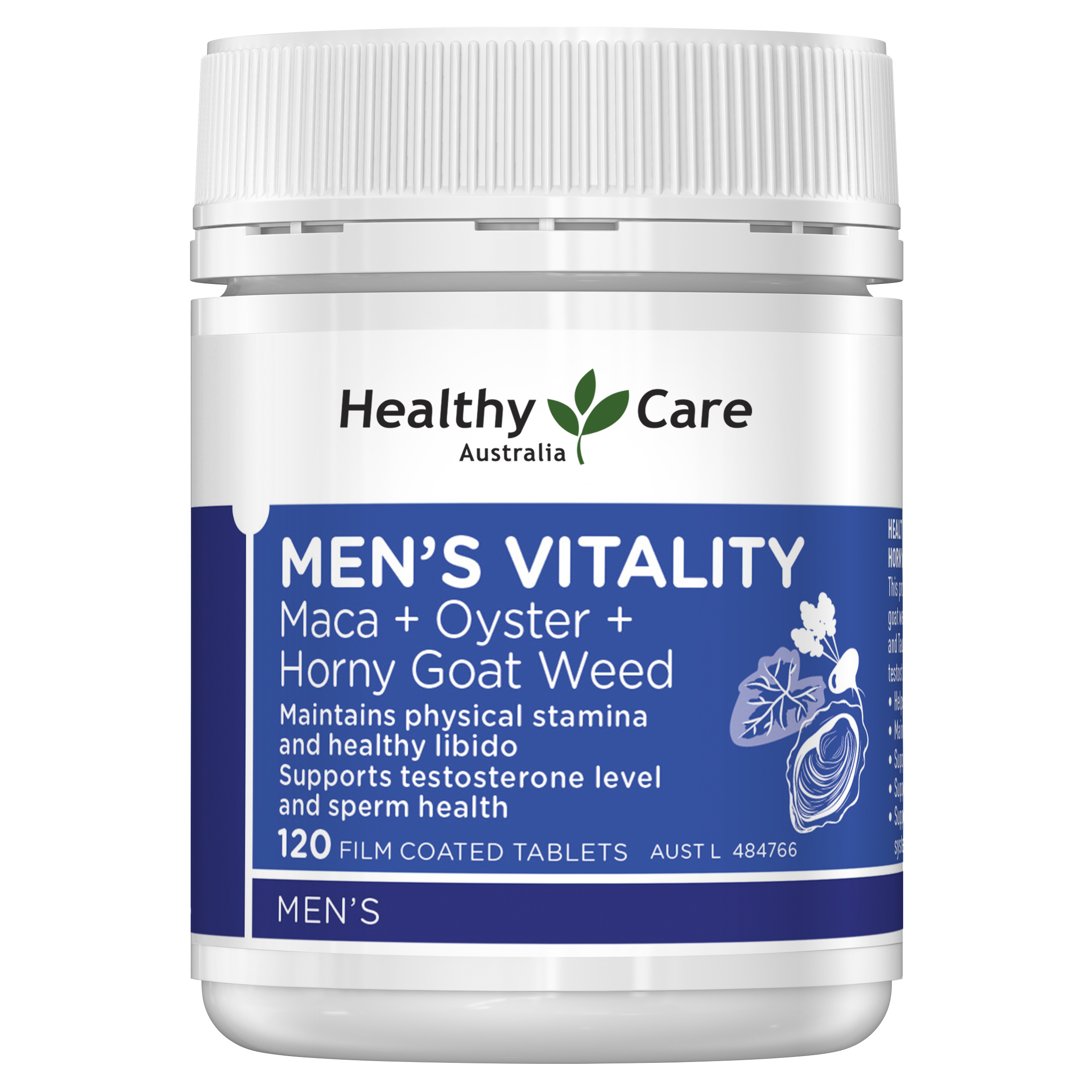 Healthy Care Men's Vitality Maca + Oyster + Horny Goat Weed 120'