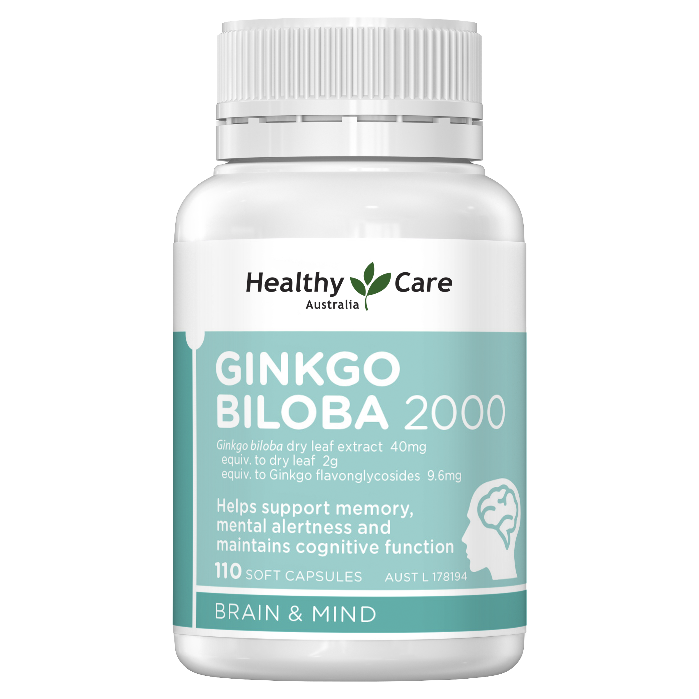 Healthy Care Ginkgo biloba 2000mg 110's