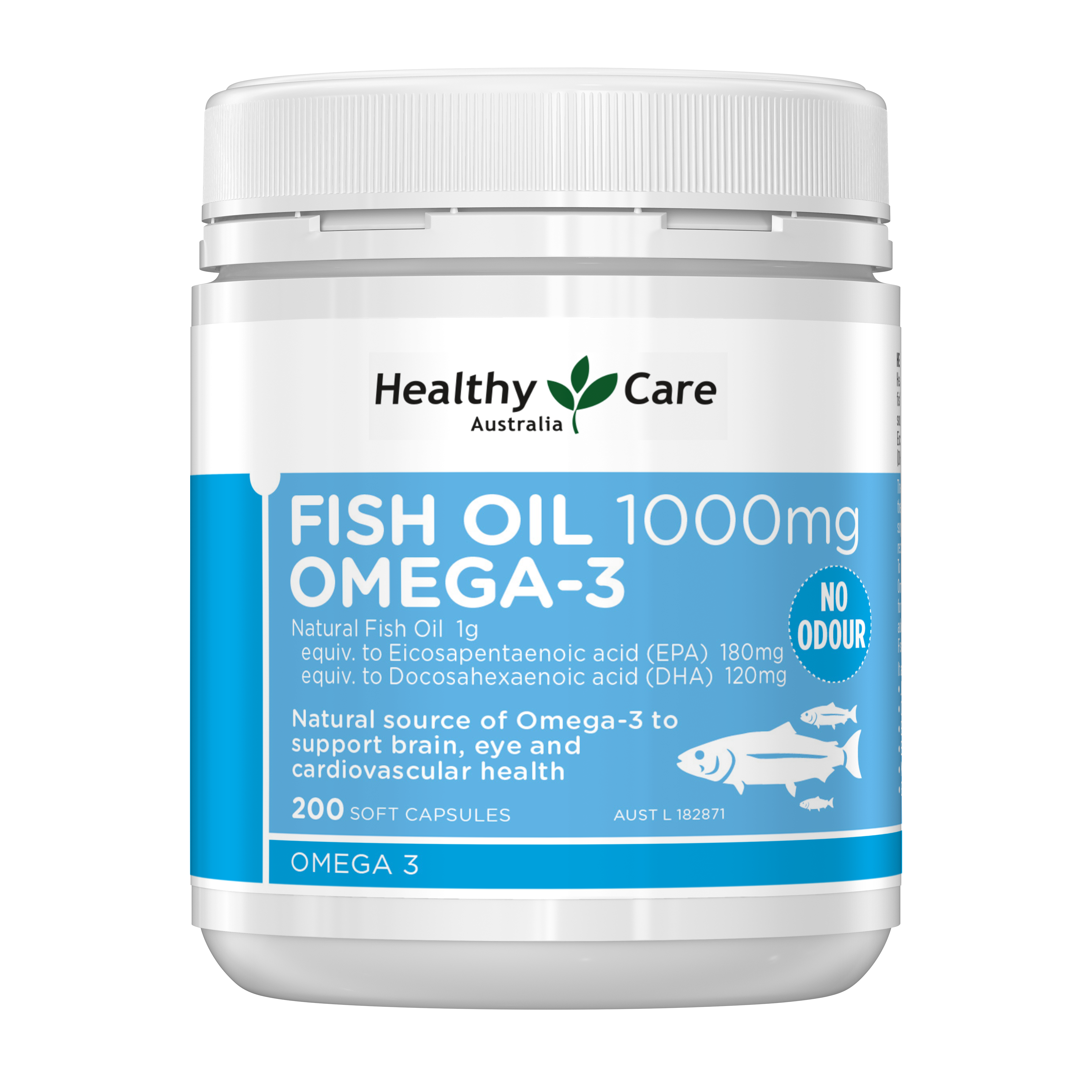 Healthy Care Premium Fish Oil 1000mg 200'