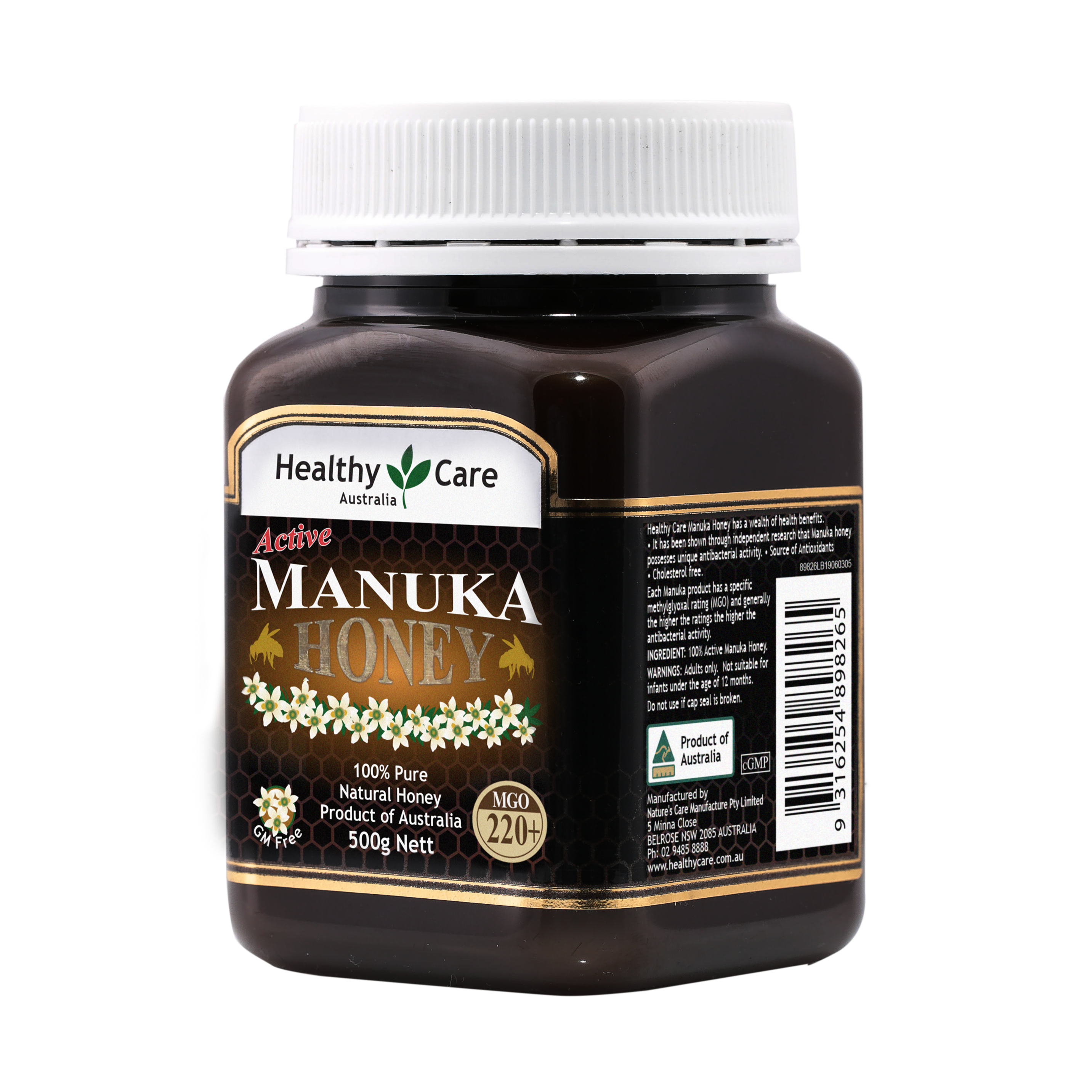Healthy Care Manuka Honey MGO 220+ 12+ 500g - Healthy Care Australia