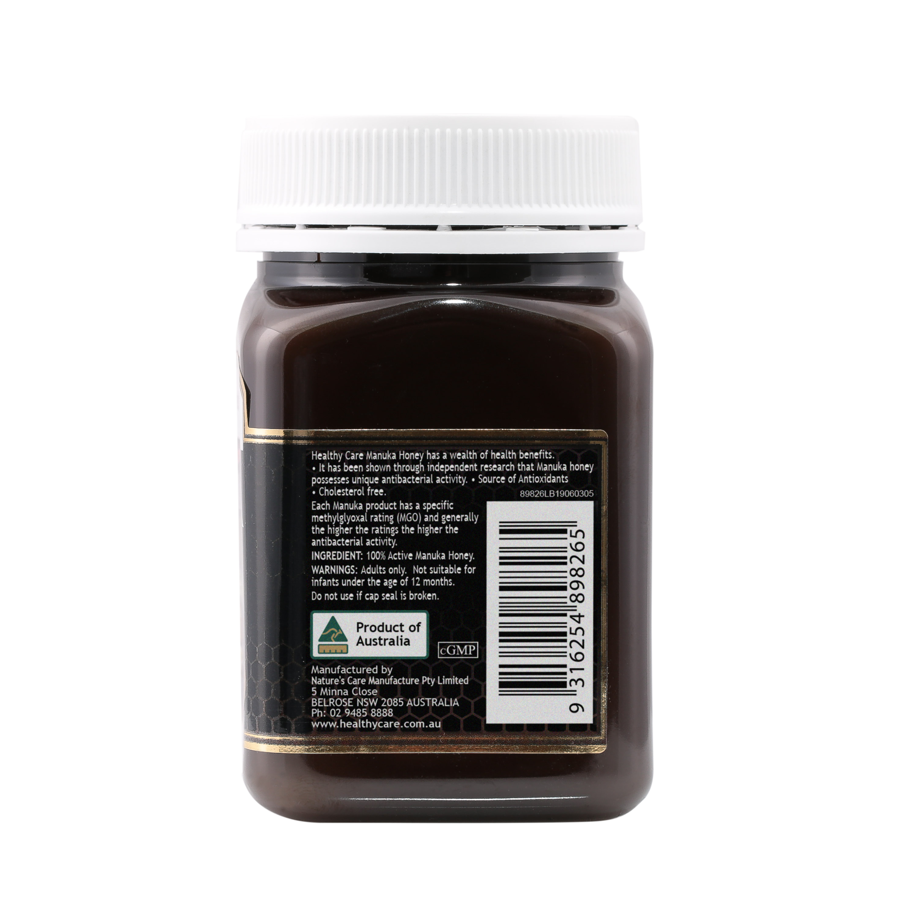 Healthy Care Manuka Honey MGO 220+ 12+ 500g - Healthy Care Australia