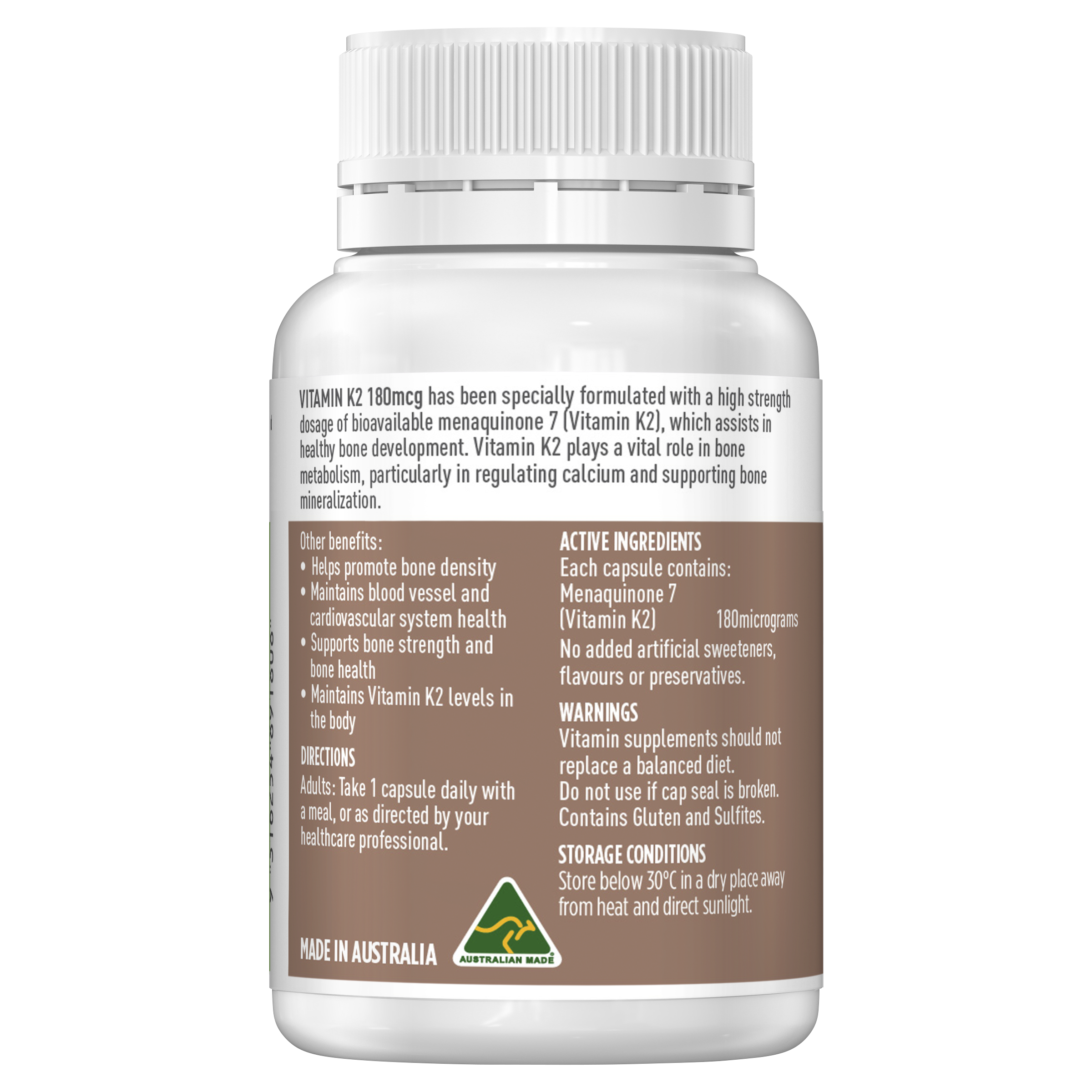 Healthy Care Vitamin K2 180mcg - 50 Hard Capsules