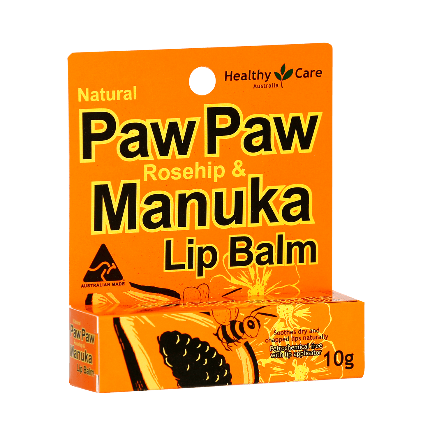 Paw Paw Rosehip & Manuka Lip Balm 10g in Box Packaging-Healthy Care Australia