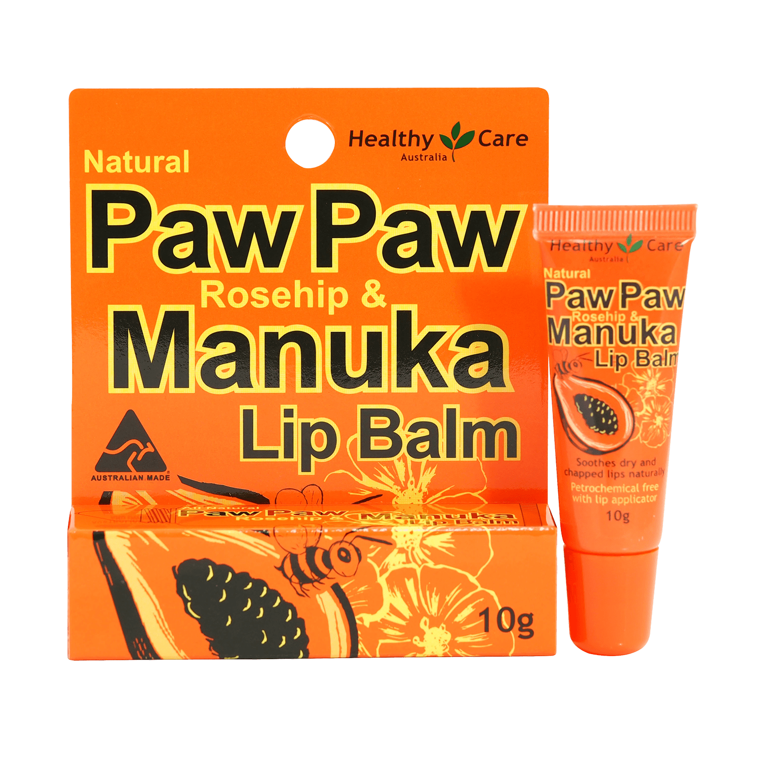 Paw Paw Rosehip & Manuka Lip Balm 10g-Healthy Care Australia