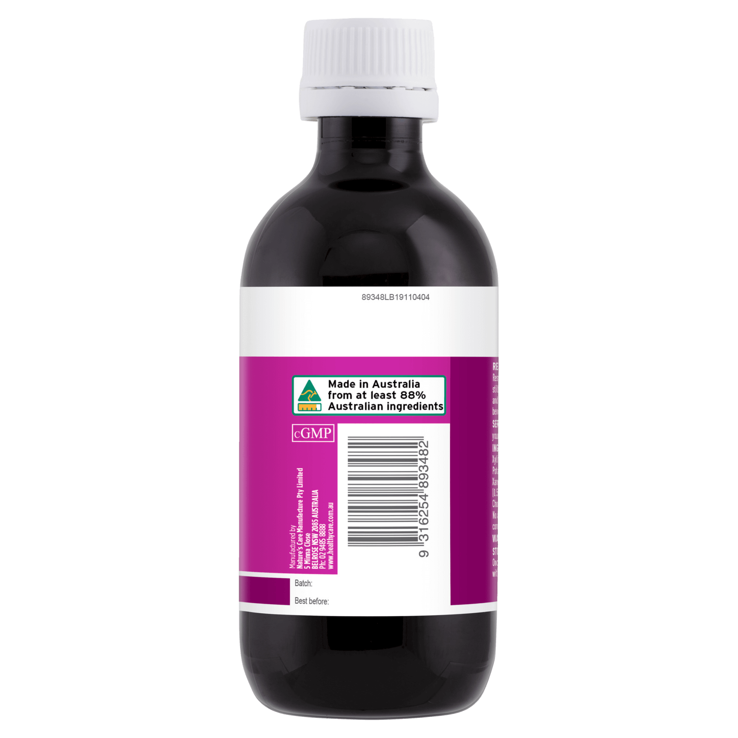 Manufacturer and Barcode of Resveratrol Liquid 200mL-Vitamins & Supplements-Healthy Care Australia