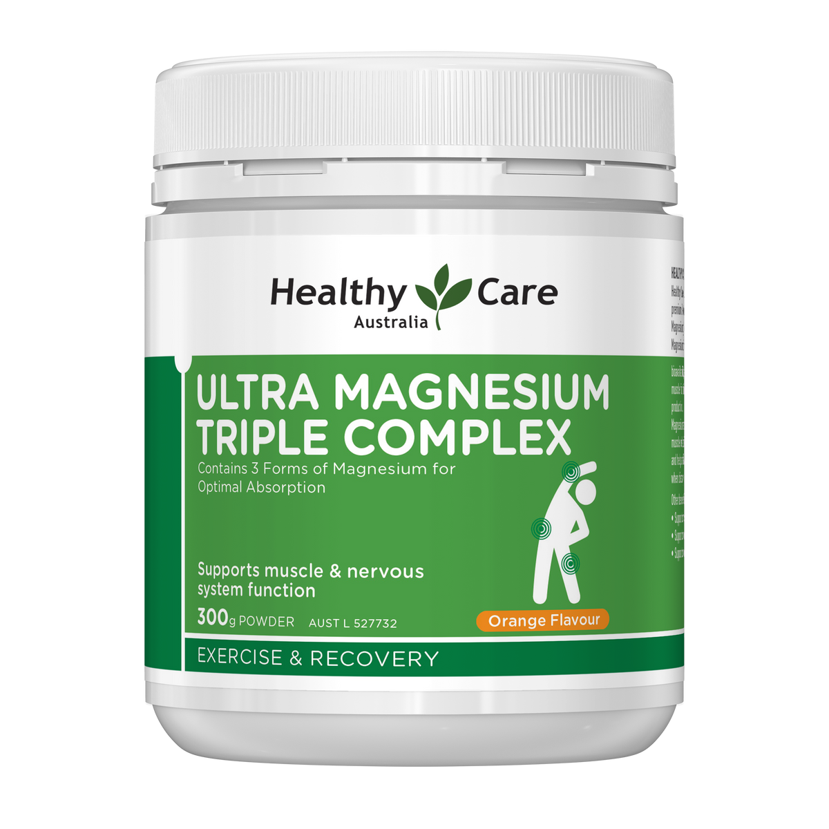 Healthy Care Ultra Magnesium Triple Complex Powder (Orange) - 300g