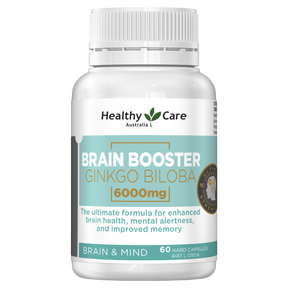 Healthy Care Brain Booster Ginkgo Biloba 6000mg 60 Caps