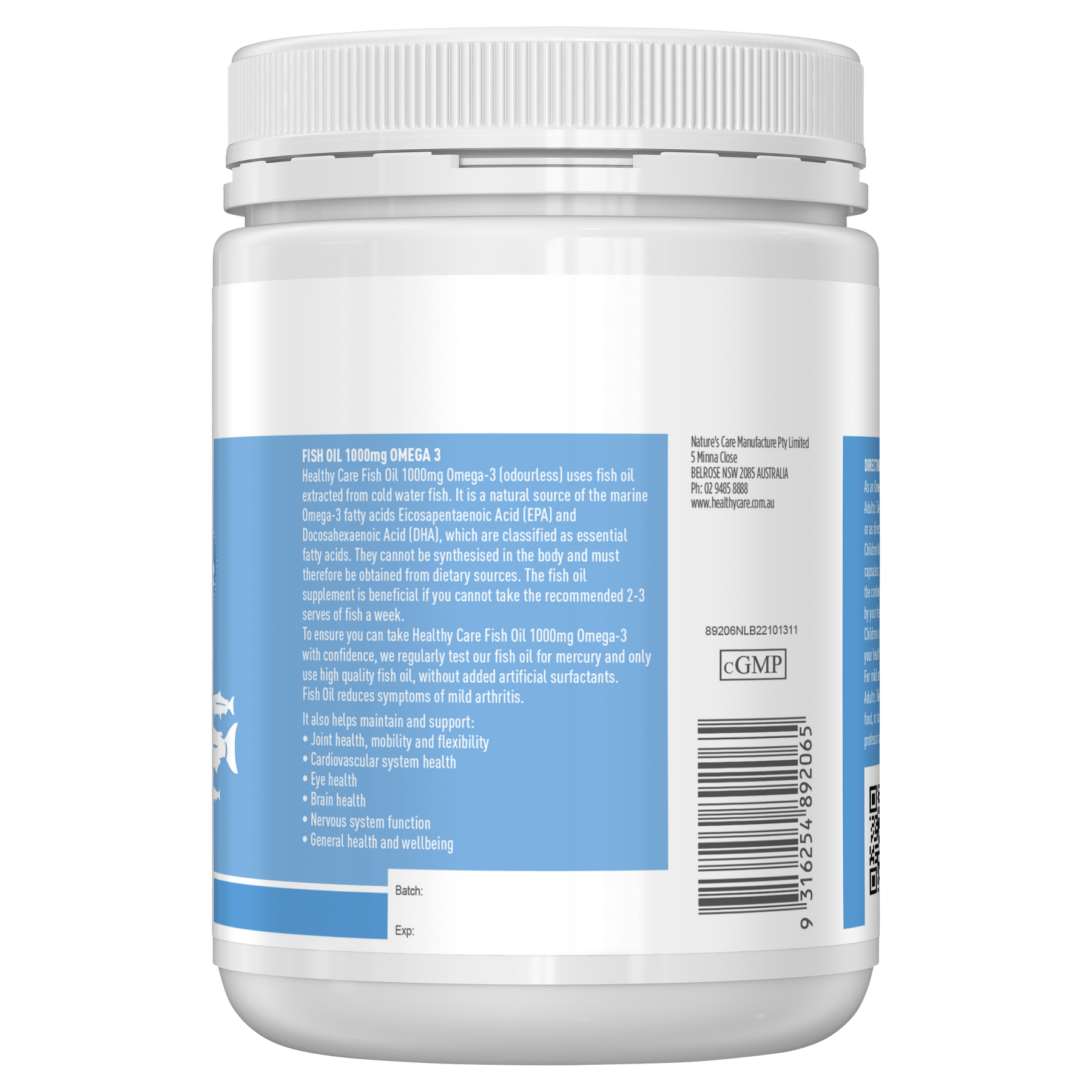 Healthy care fish oil 1000mg 400 capsules best sale