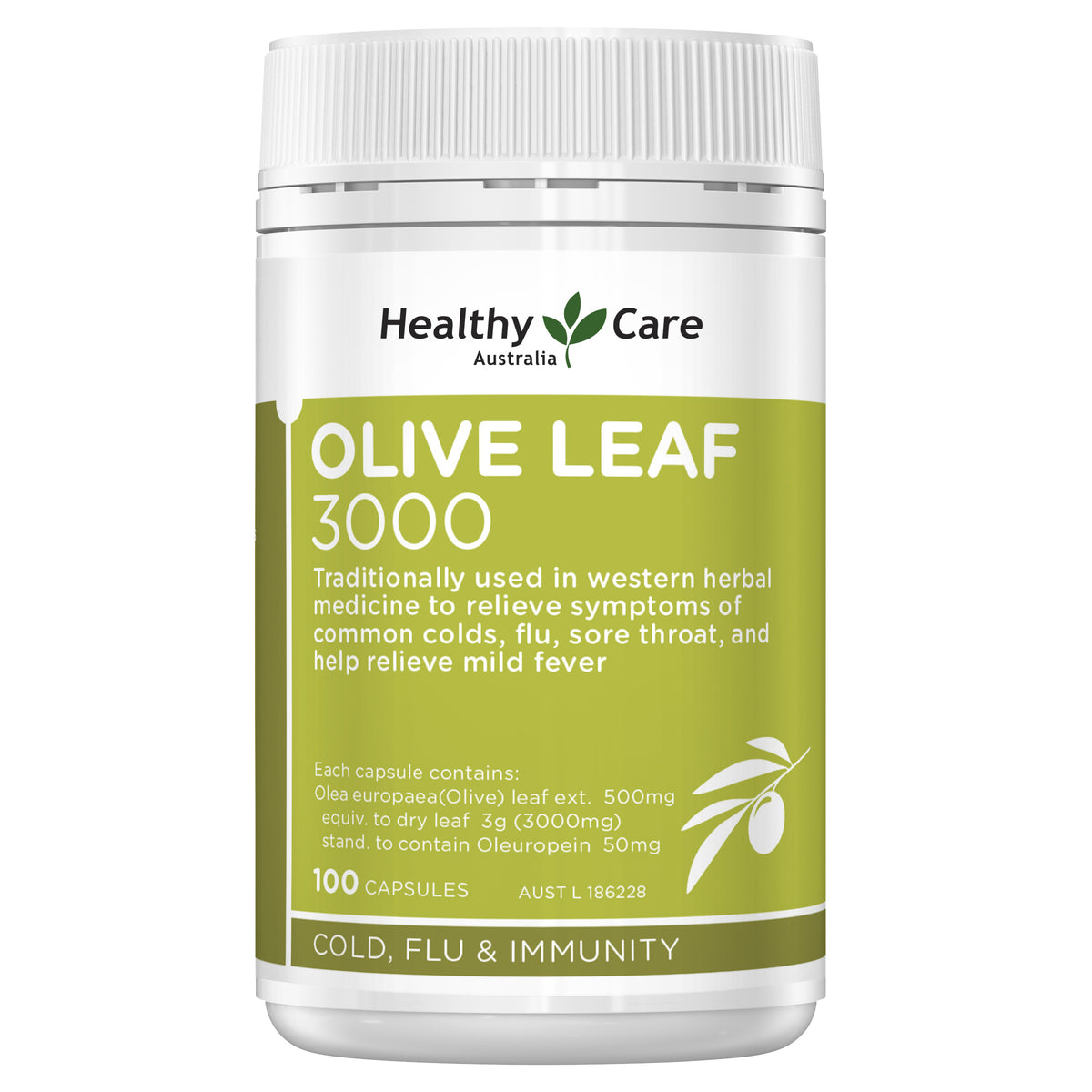 Healthy Care Olive Leaf 3000 - 100 capsules