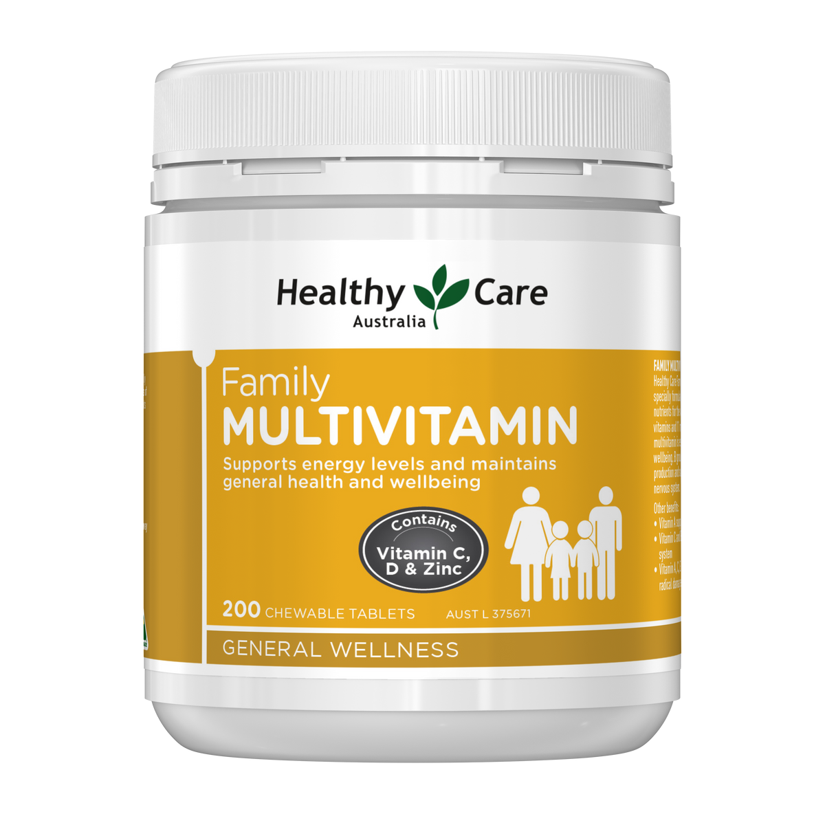 Healthy Care Family Multivitamin 200 Tablets