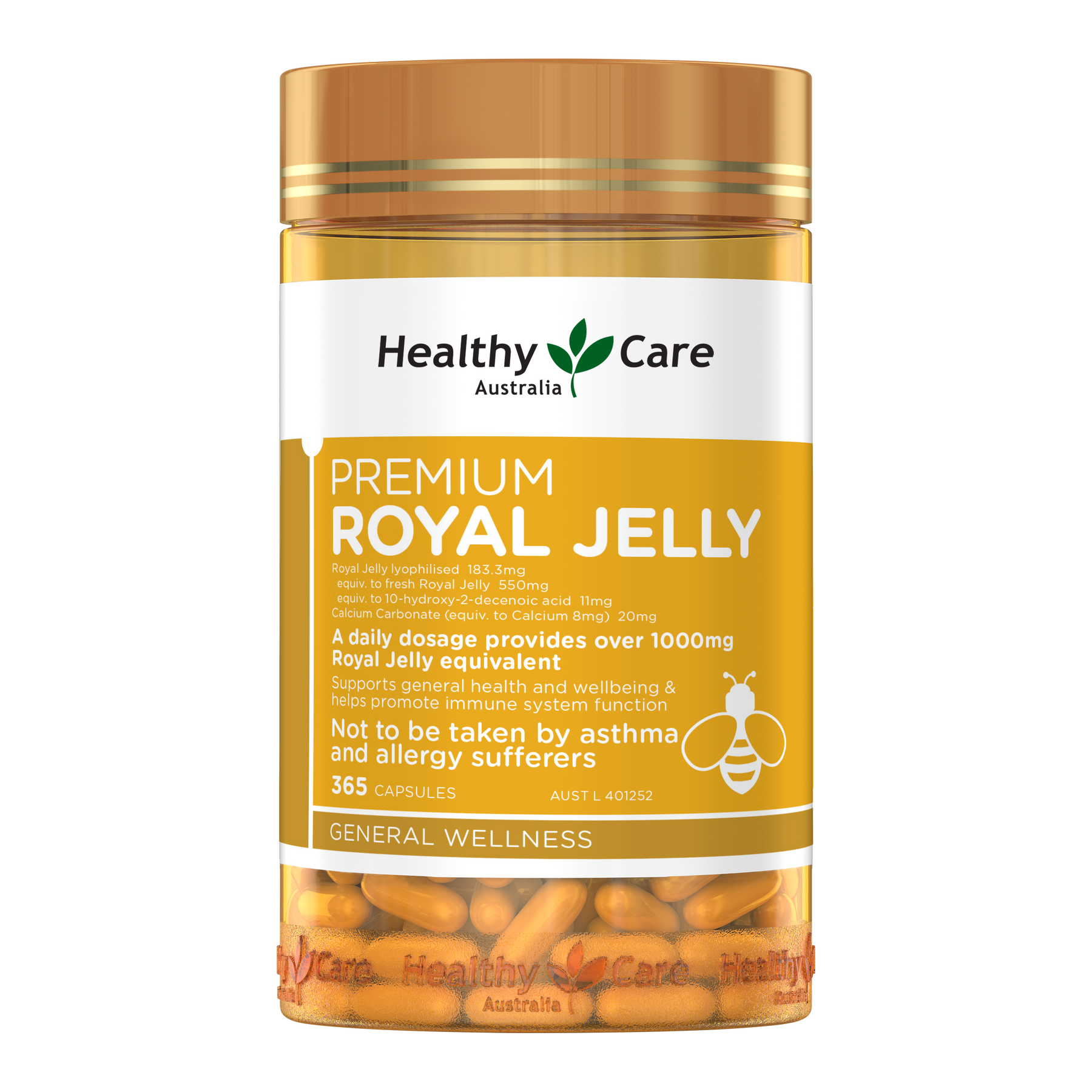 Healthy Care Royal Jelly 1000mg - 365 Capsules