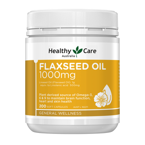 Healthy Care Flaxseed Oil 1000mg - 200 Capsules