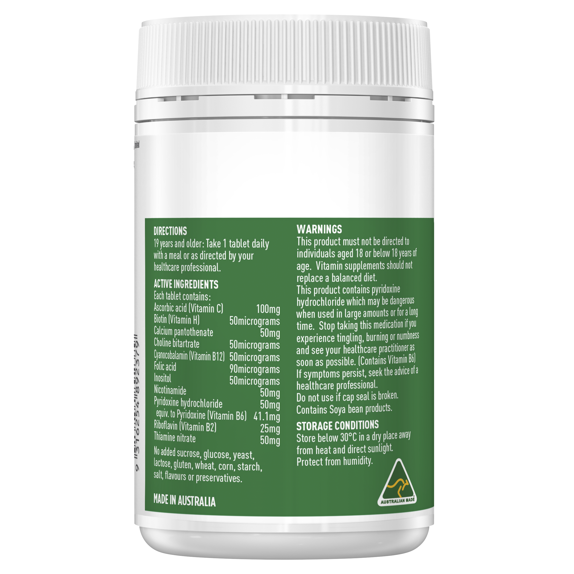 Healthy Care Mega B Energy Booster - 200 Tablets