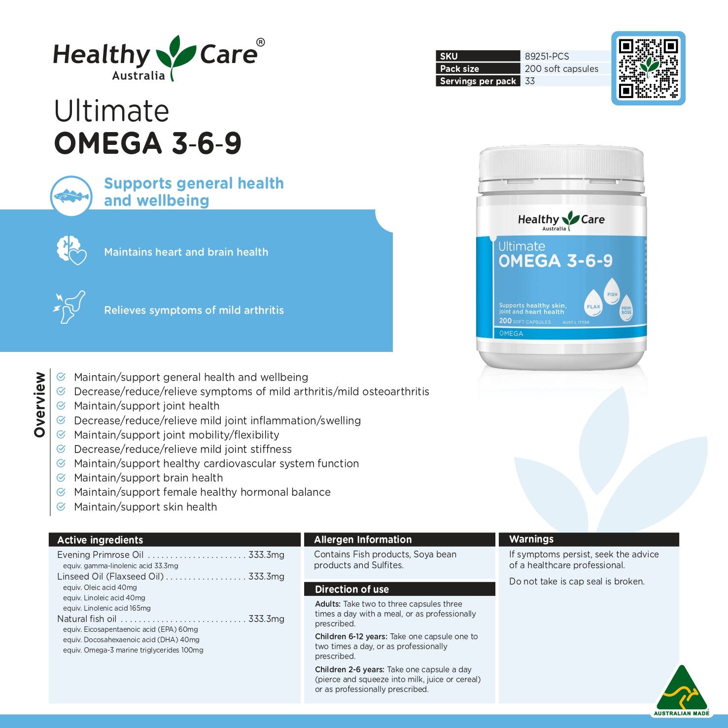 Ultimate Omega 3-6-9 200 Kapsul