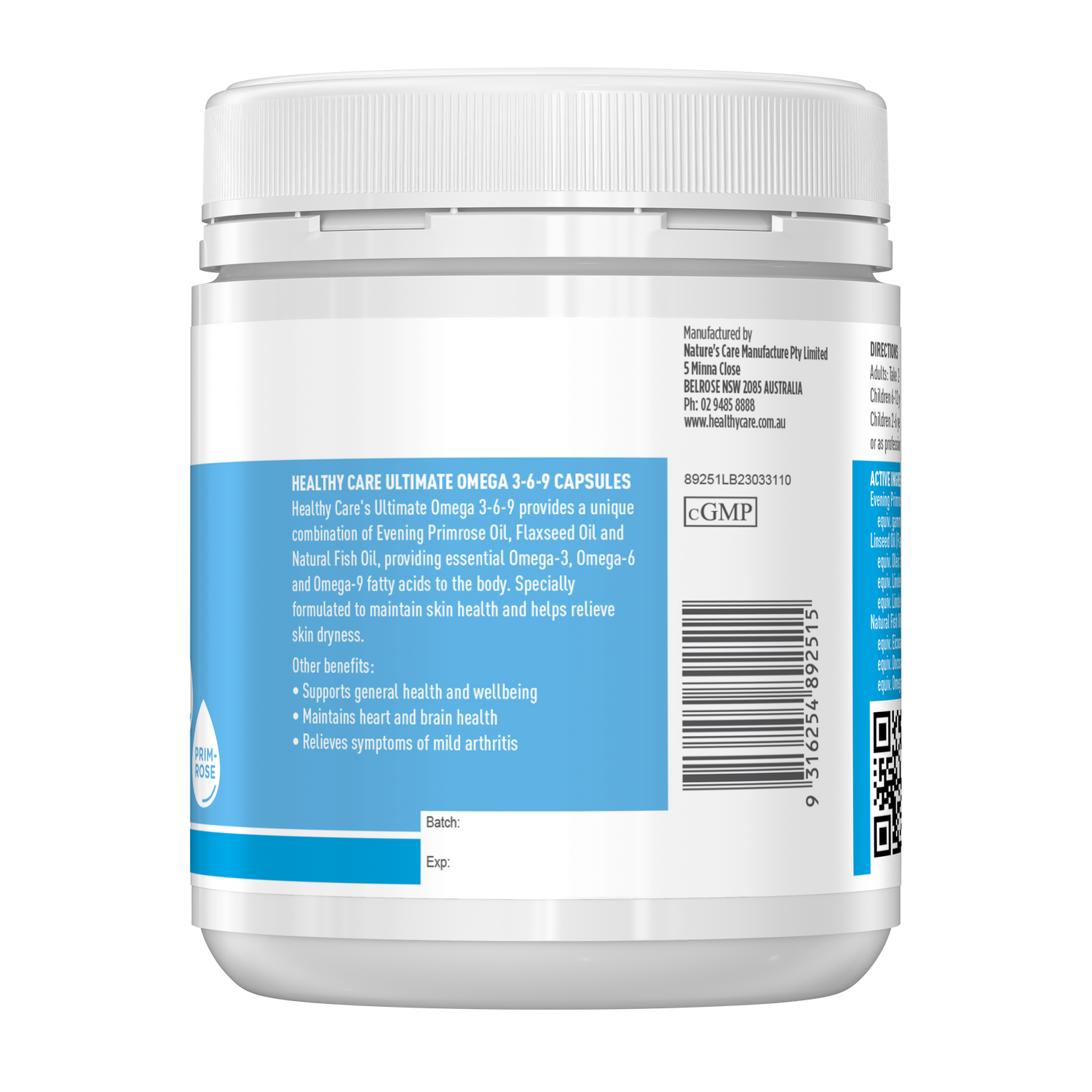 Healthy Care Ultimate Omega 369 200 Capsules Healthy Care Australia