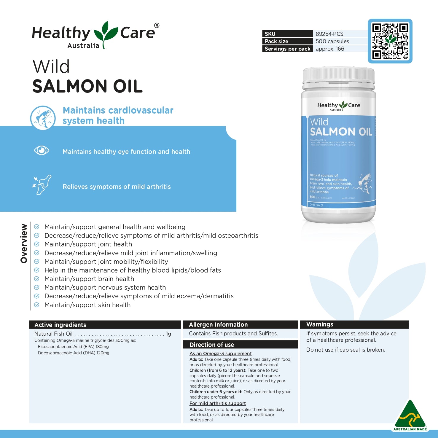 Minyak Salmon 1000mg 500 Kapsul