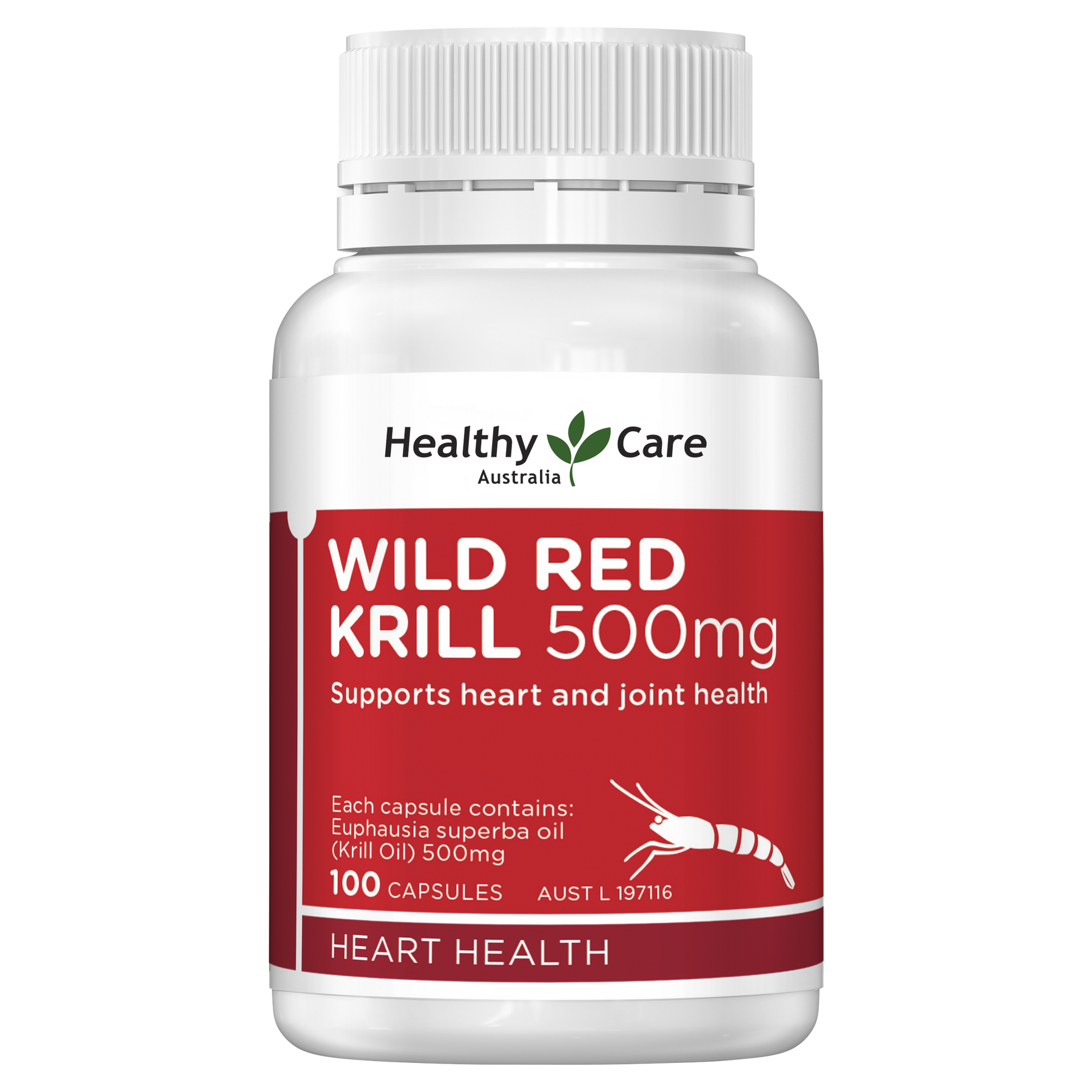 Minyak Krill Merah Liar 500mg 100 Kapsul