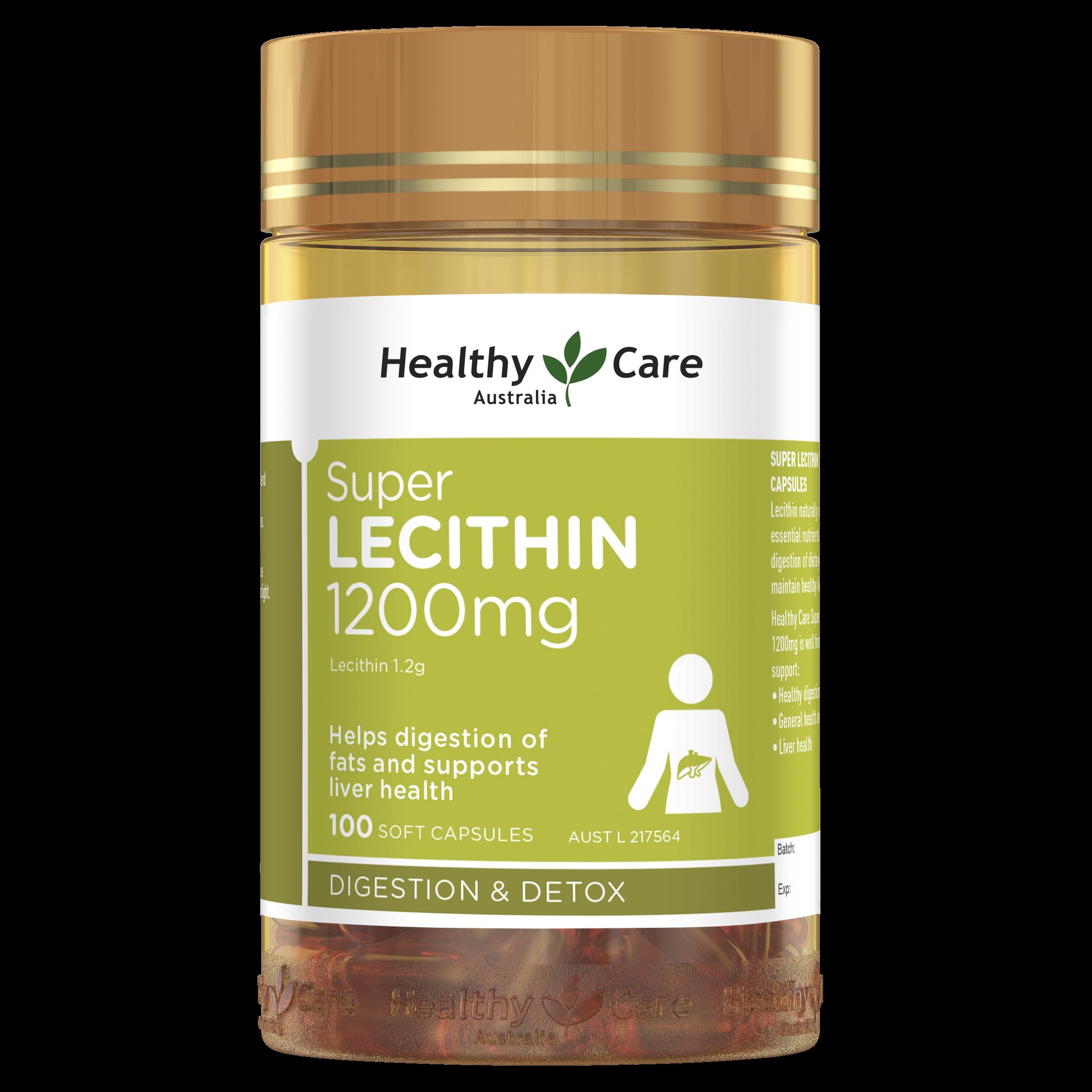 Healthy Care Super Lecithin 1200mg - 100 Capsules