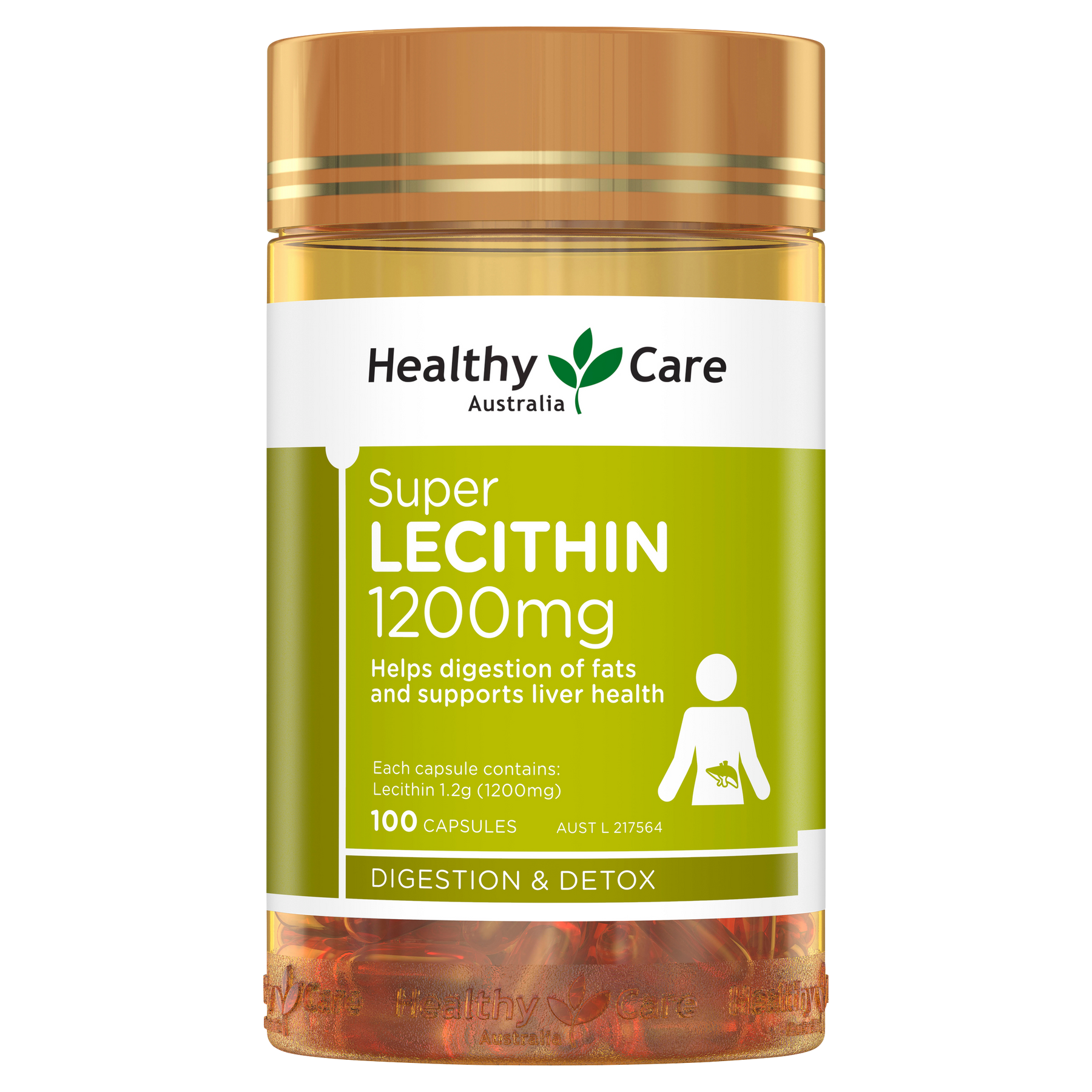Healthy Care Super Lecithin 1200mg - 100 Capsules