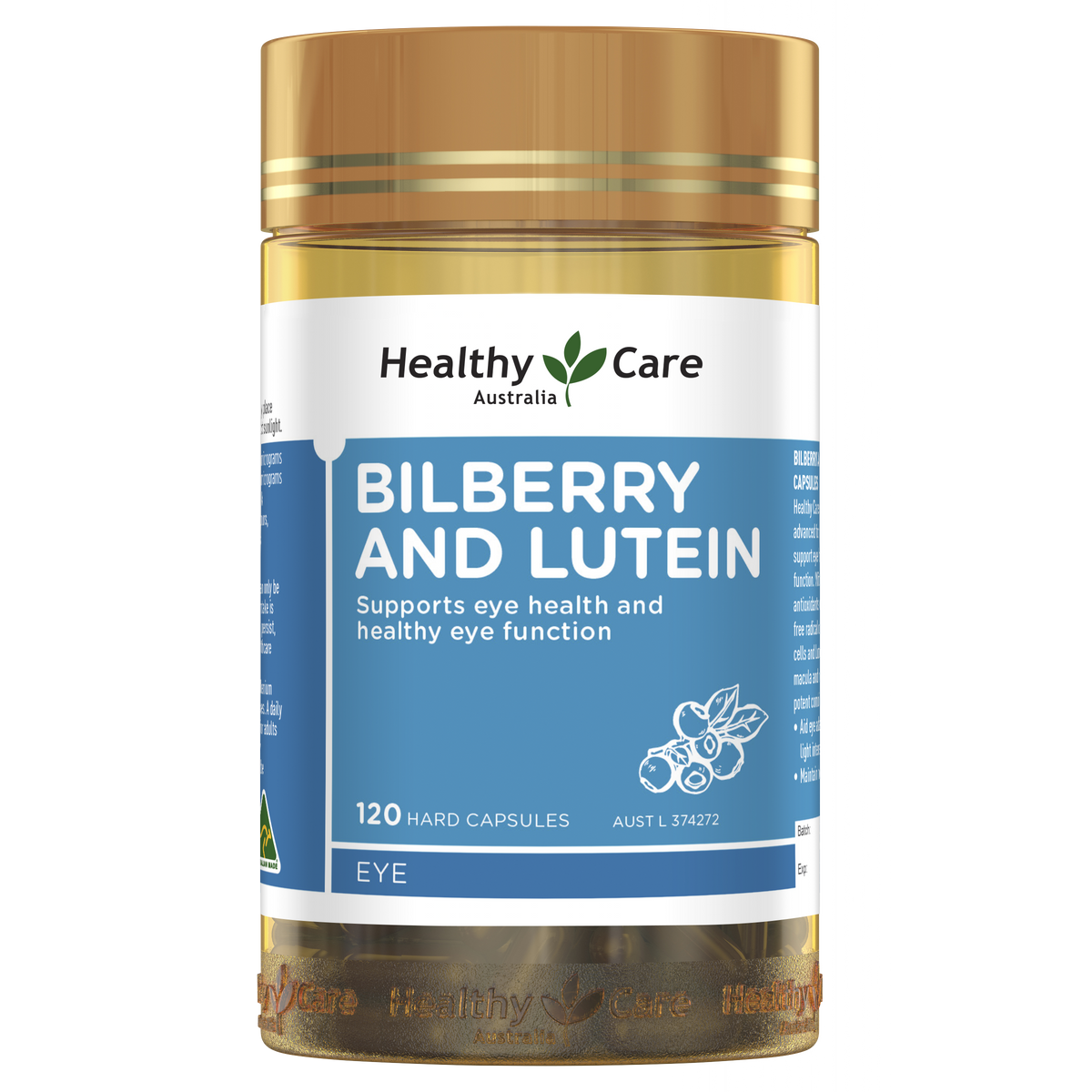 Healthy Care Bilberry and Lutein - 120 Capsules
