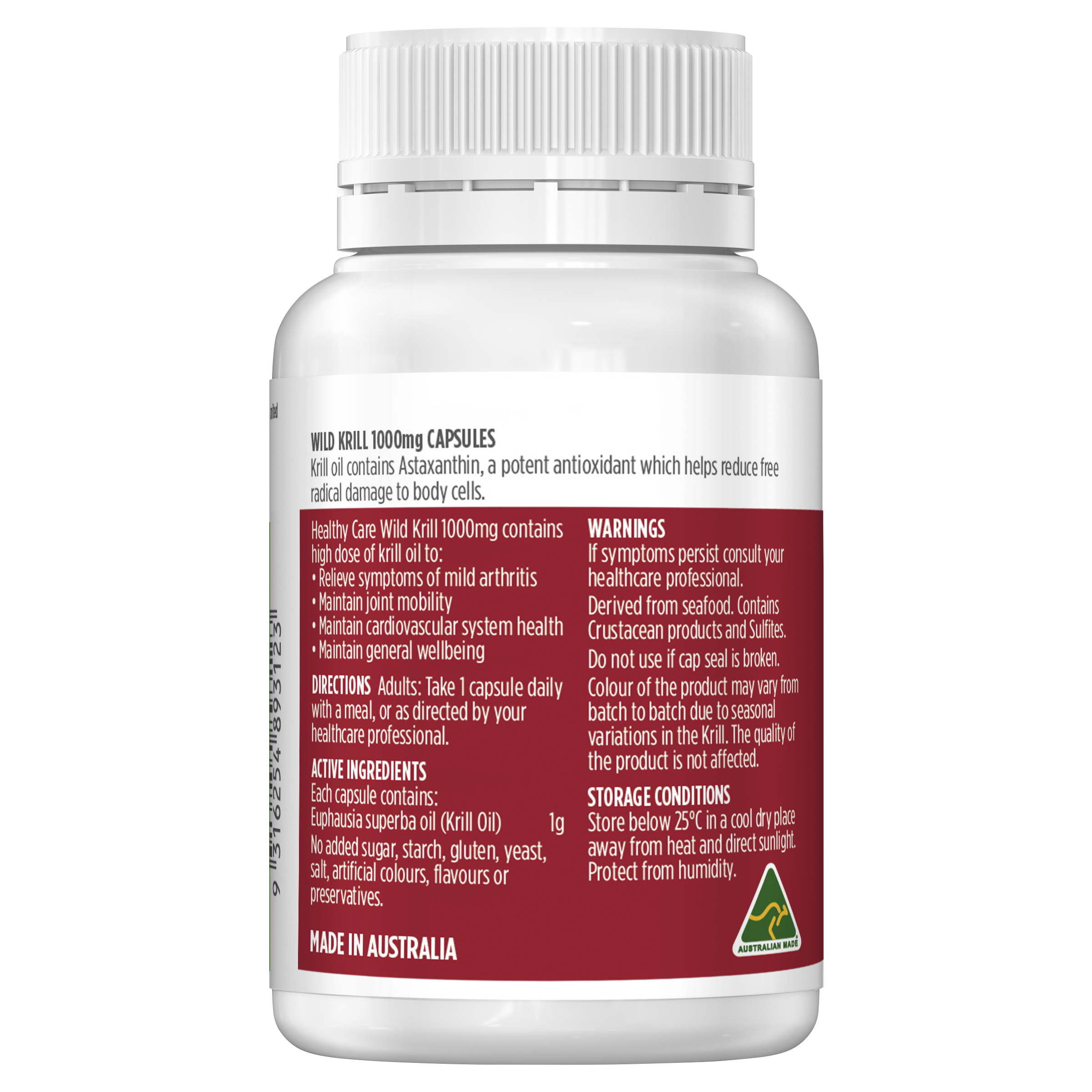 Healthy Care Wild Krill Oil 1000mg 30 Capsules