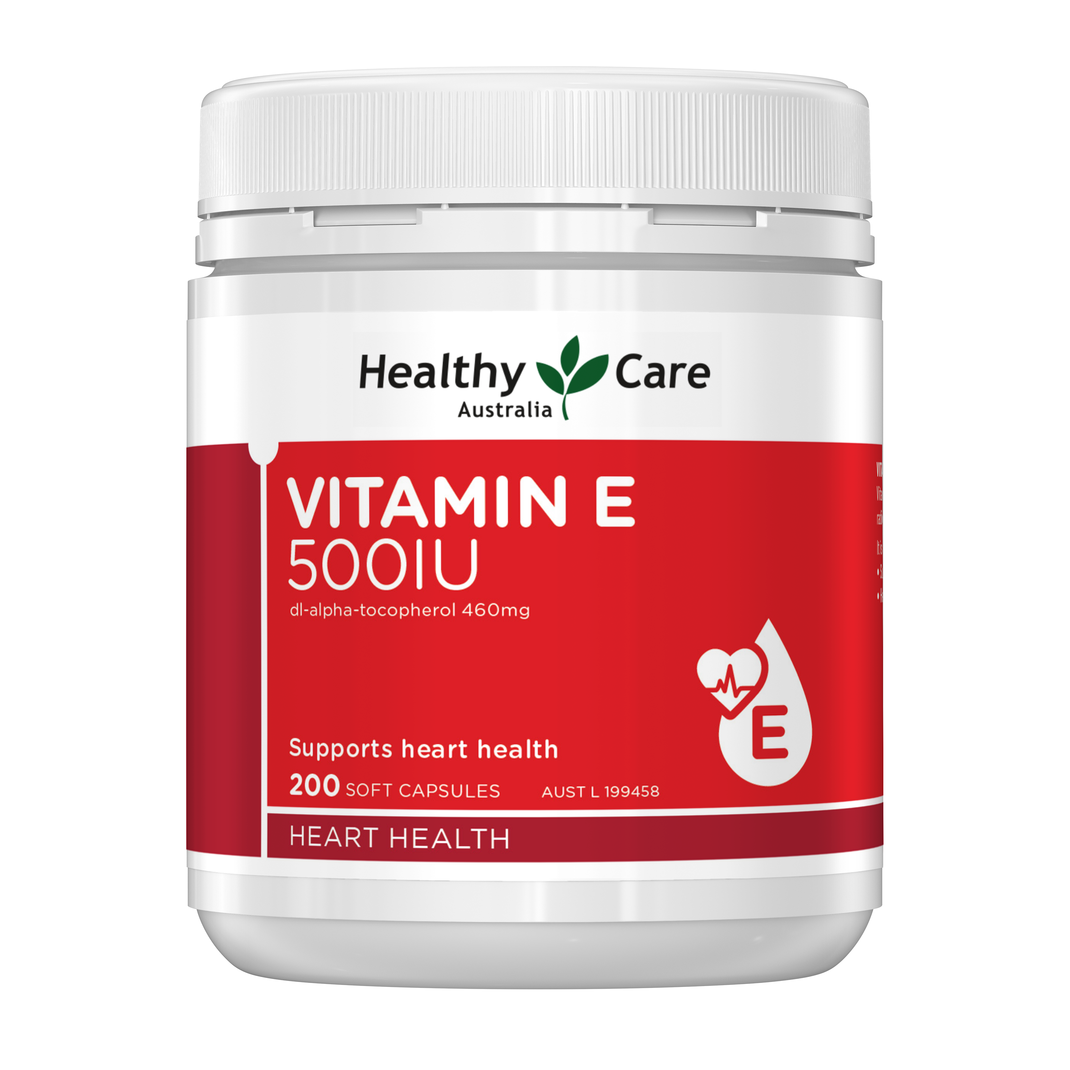 Healthy Care 维生素 E 500IU - 200 粒胶囊