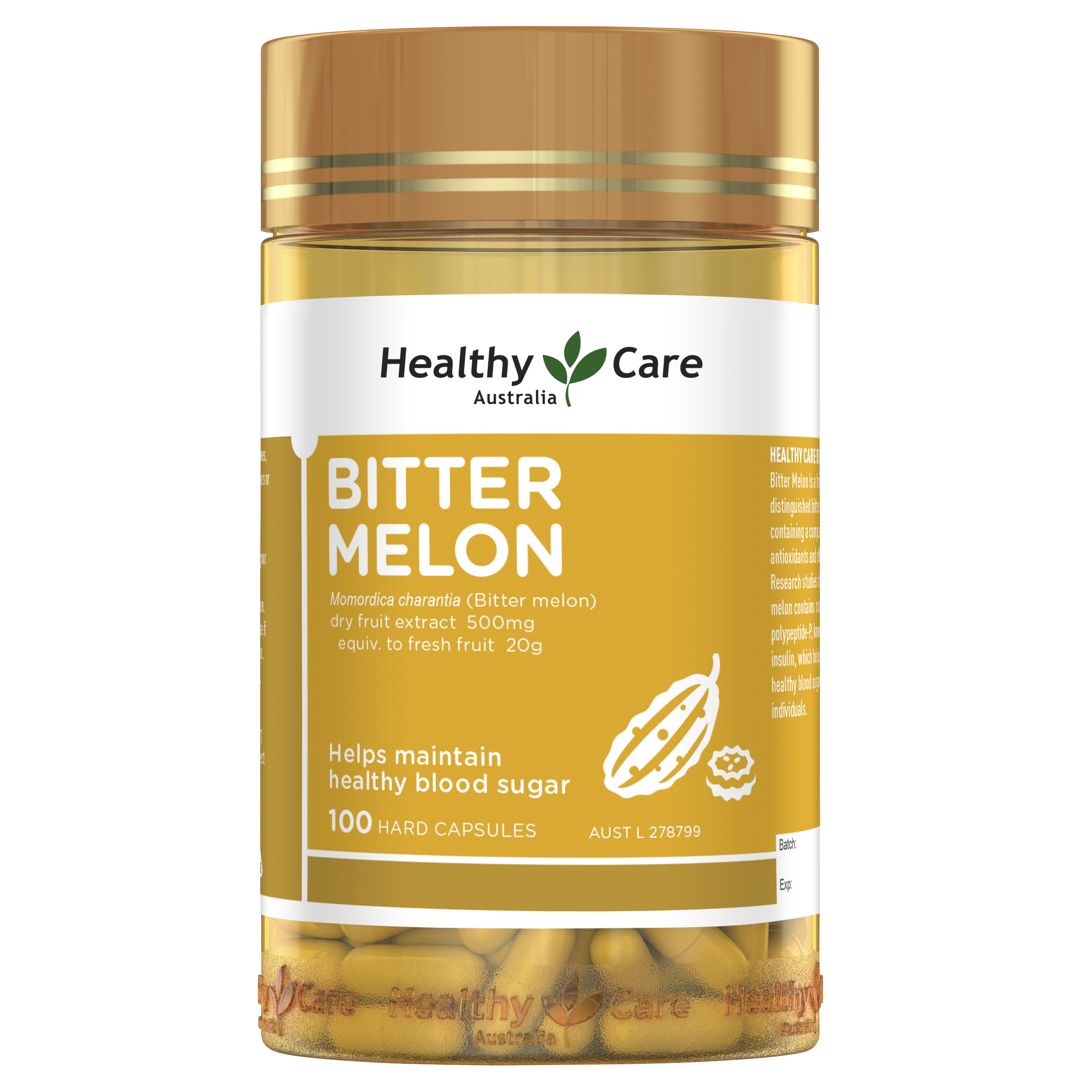 Healthy Care Bitter Melon - 100 Capsules