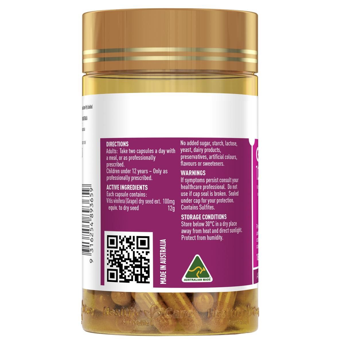 Healthy Care Grape Seed 12000 180 capsules