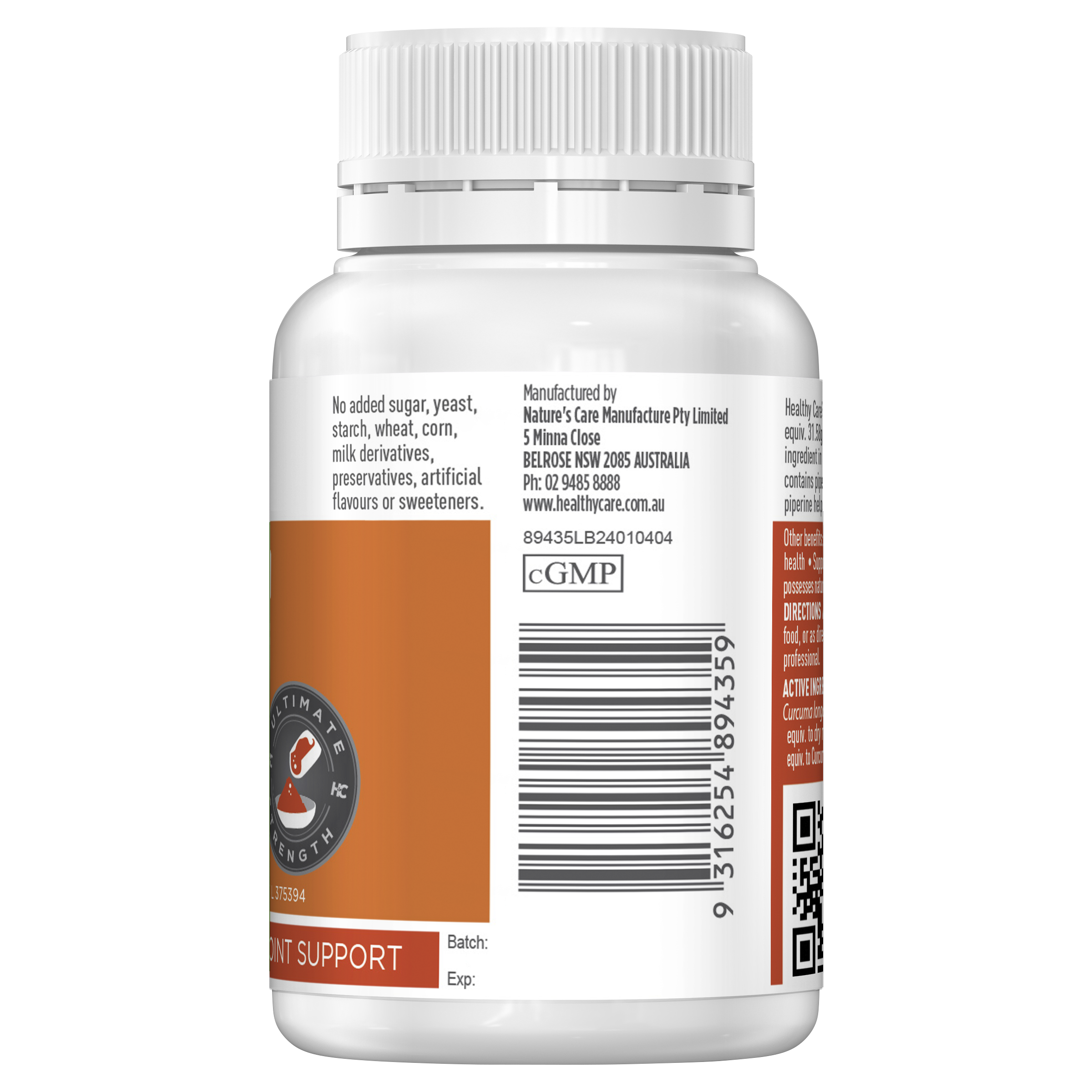 Healthy Care Curcumin 1200mg 40 Tablets