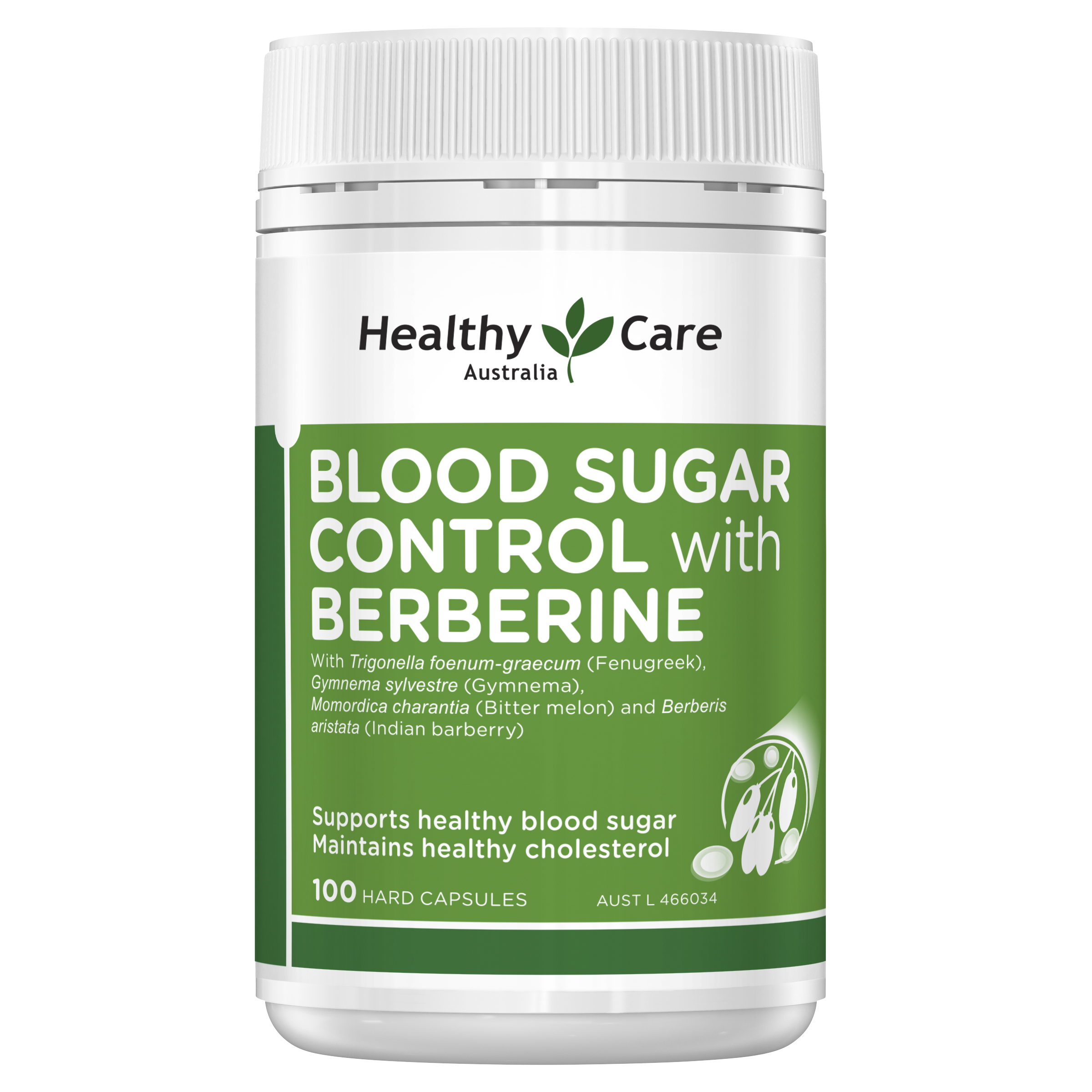 Blood Sugar Control with Berberine 100 Capsules