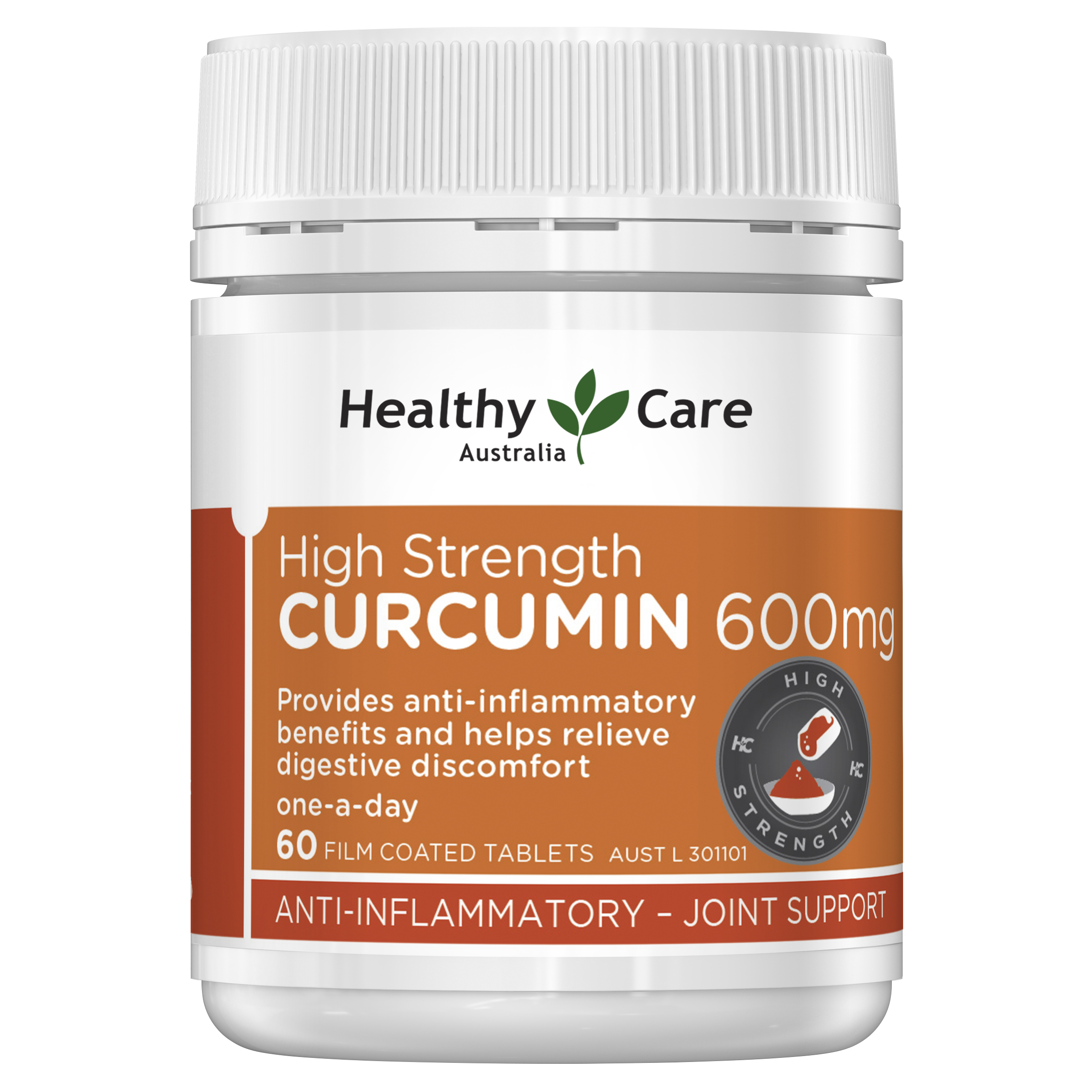 Healthy Care High Strength Curcumin 600mg 60 Tablets