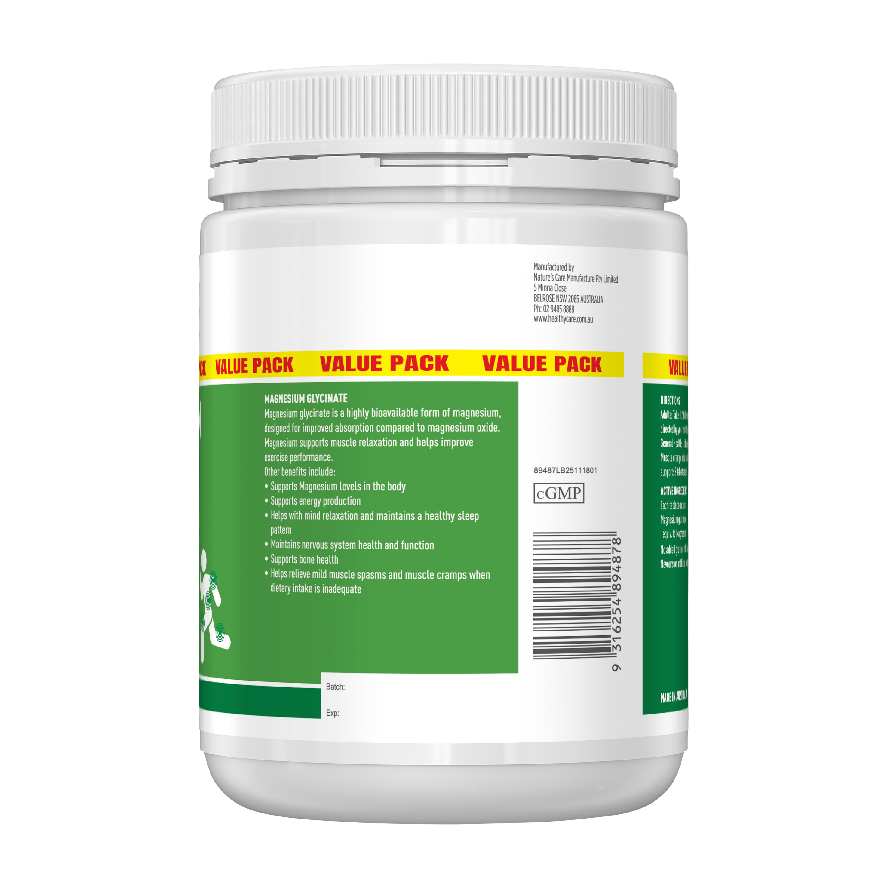 Magnesium Glycinate Value Pack 300 tables