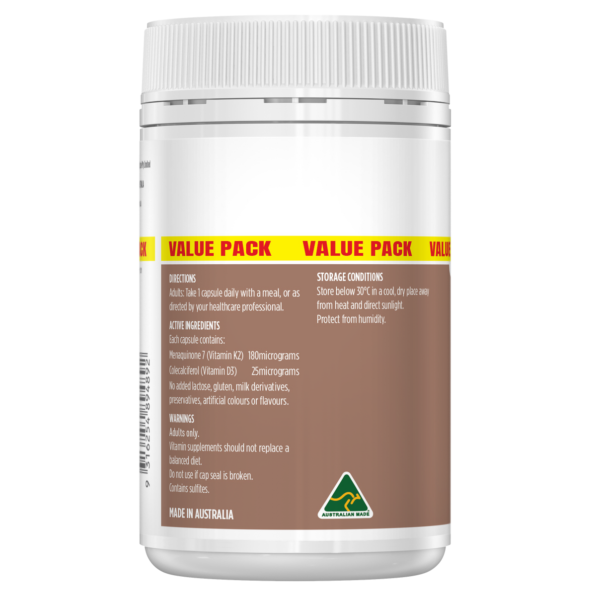 Healthy Care High Strength Vitamin K2 + D3 - 150 Hard Capsules