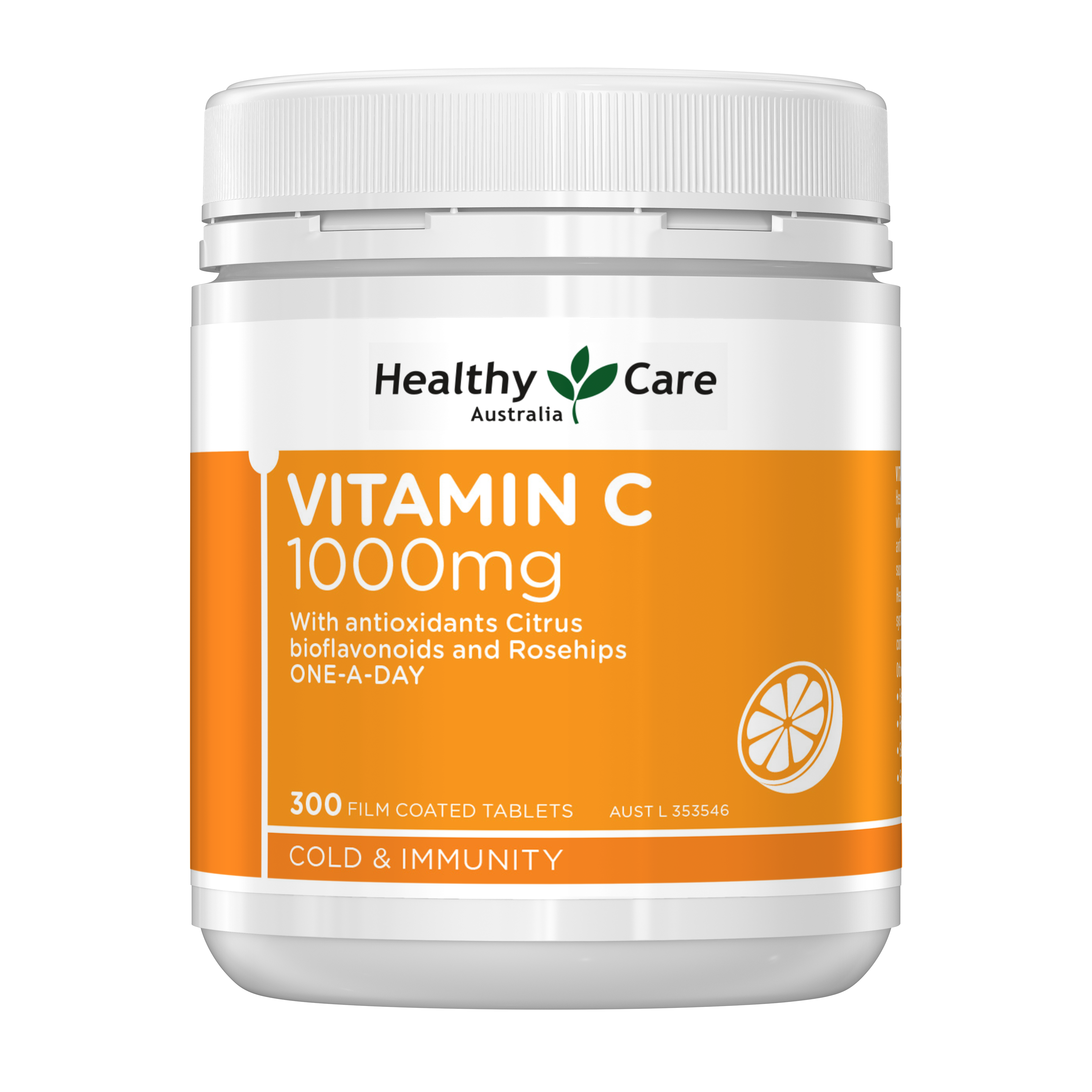 Healthy Care Vitamin C 1000mg 1-A-Day - 300 Film Coated Tablets