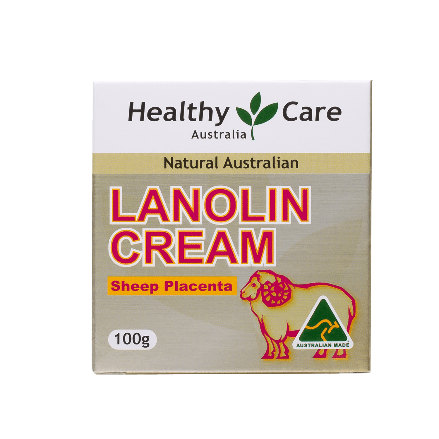 Label of Lanolin with Sheep Placenta 100g-Lotion & Moisturizer-Healthy Care Australia