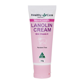 Lanolin Cream with Vitamin E Tube 30g-Lotion & Moisturizer-Healthy Care Australia